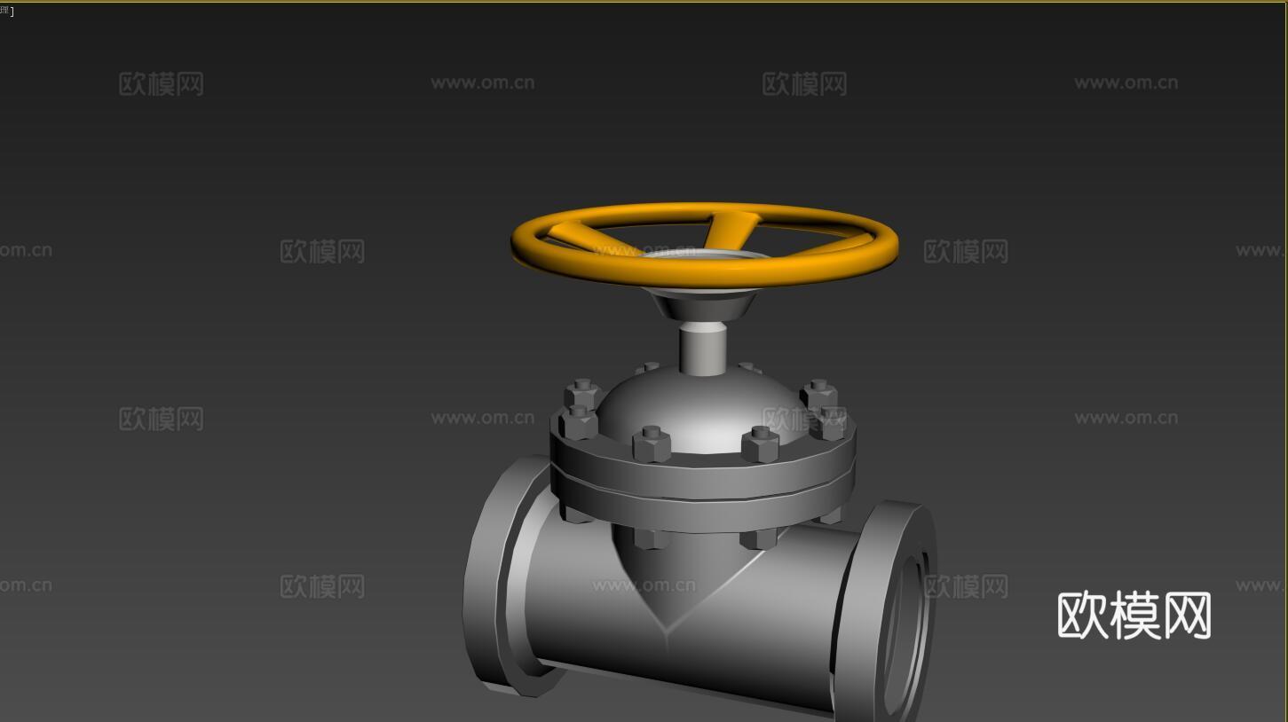 现代阀门工业零件su模型下载