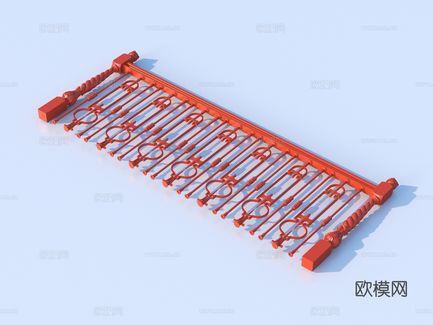 护栏 围栏 栏杆 铁艺栏杆3d模型