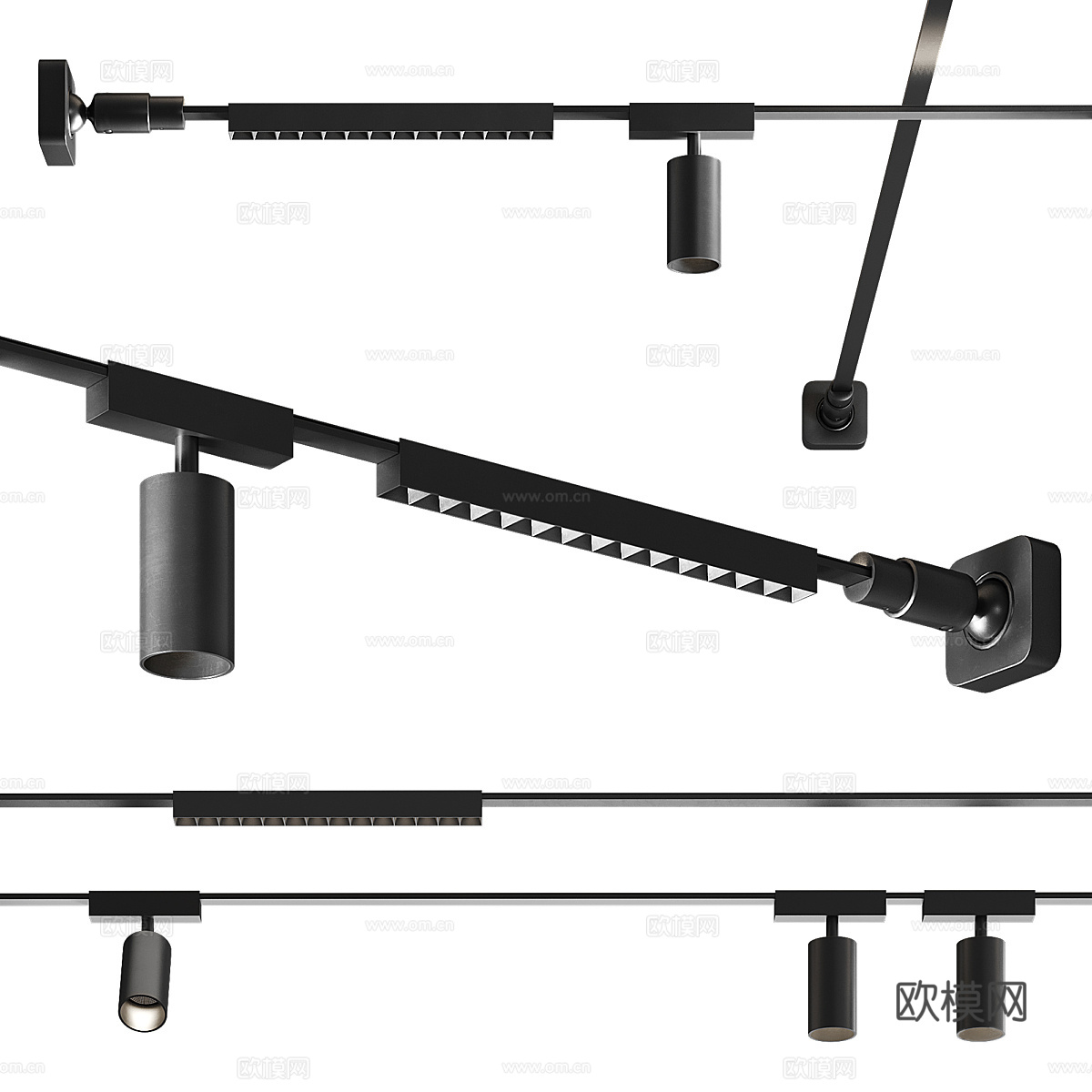 现代极简天际灯3d模型