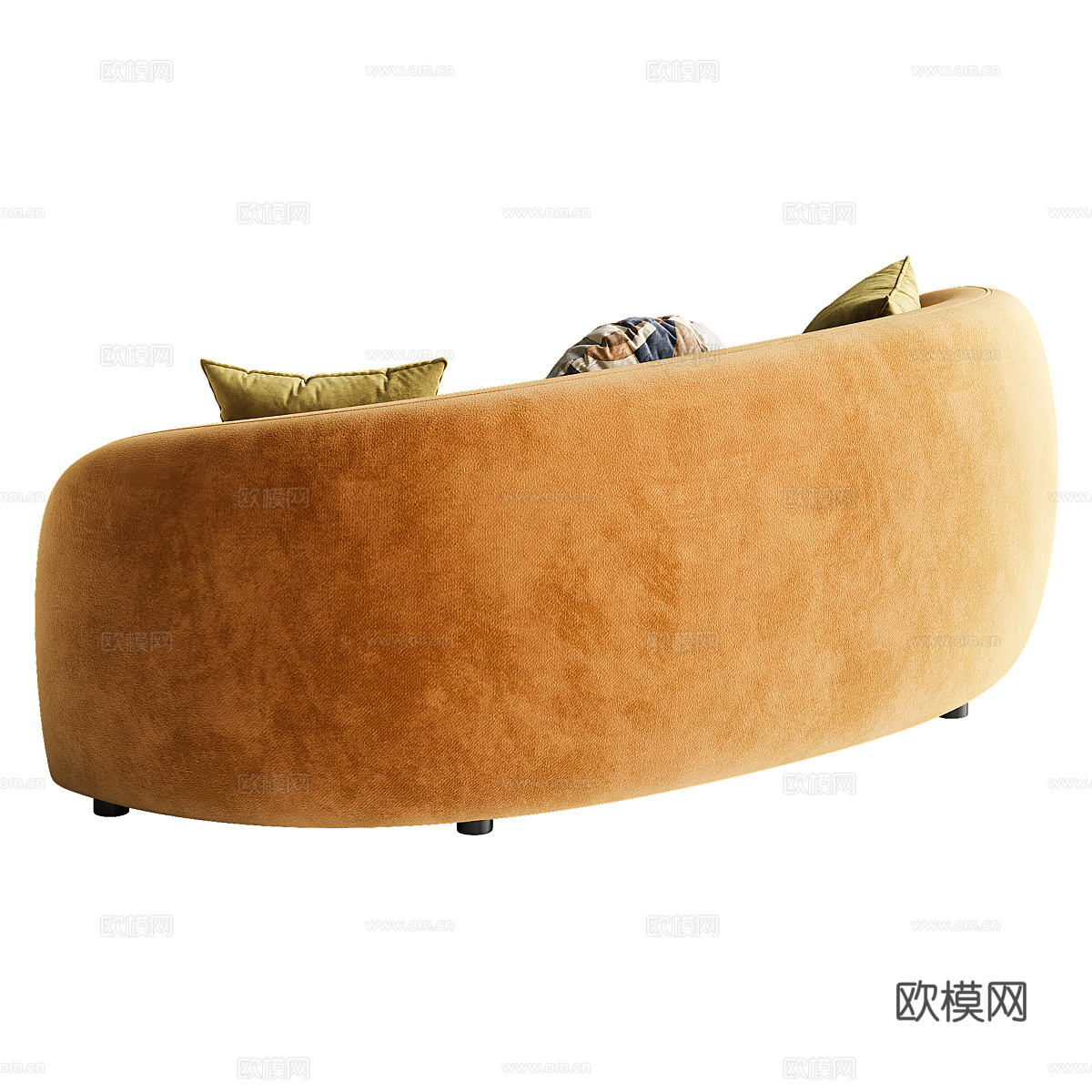 现代奶油风布艺休闲沙发3d模型