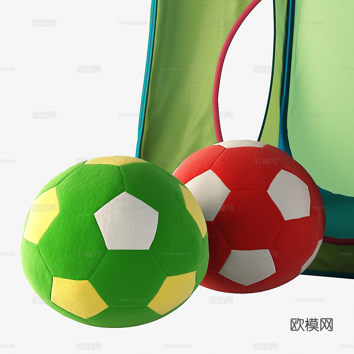 现代儿童帐篷 毛绒玩具3d模型