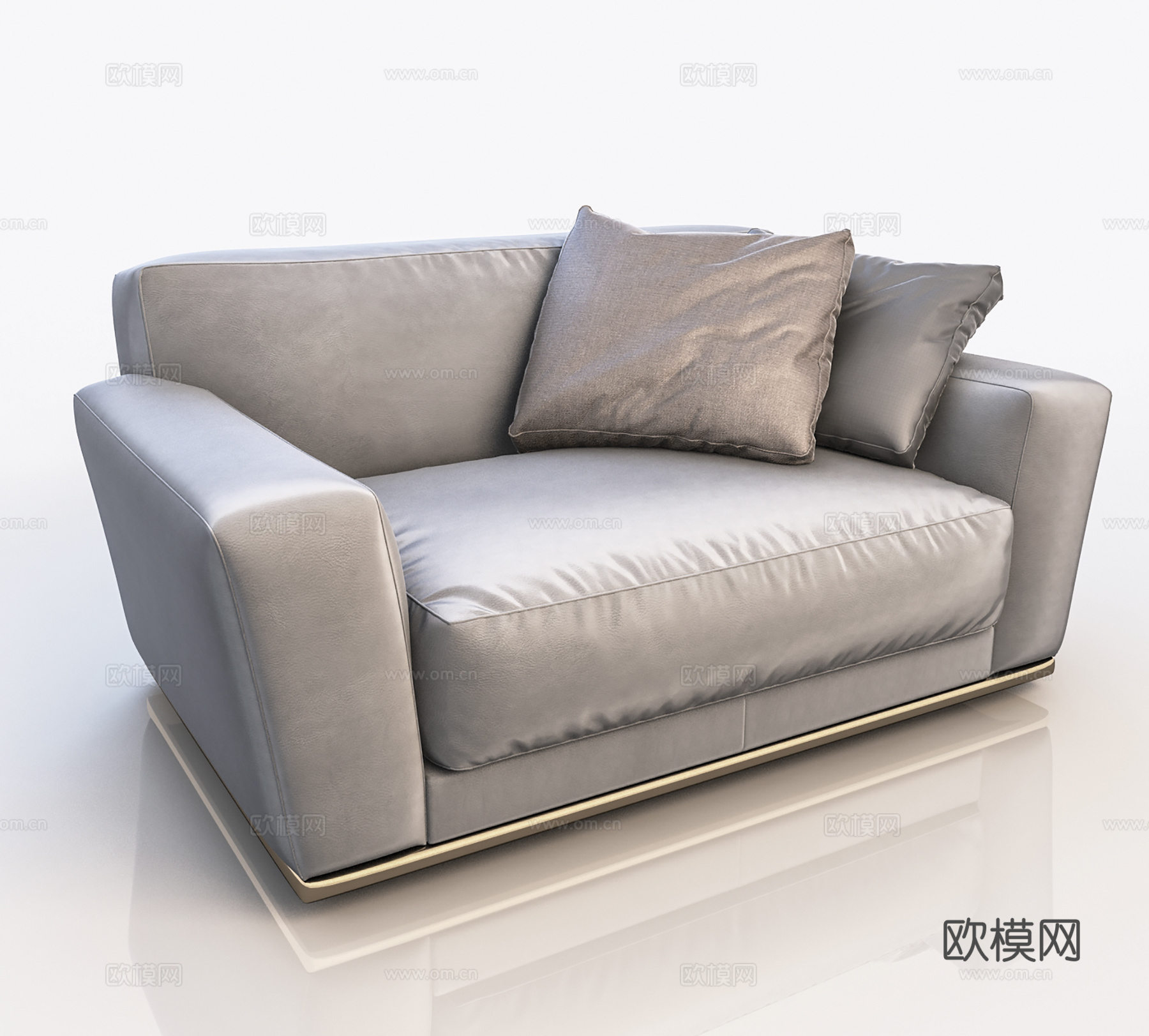 现代单人沙发 皮质沙发 休闲沙发3d模型