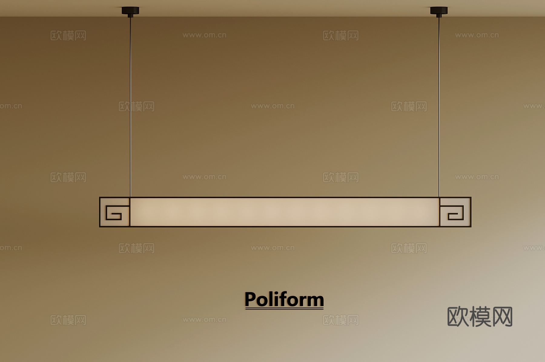 11新中式吊灯 长吊灯3d模型