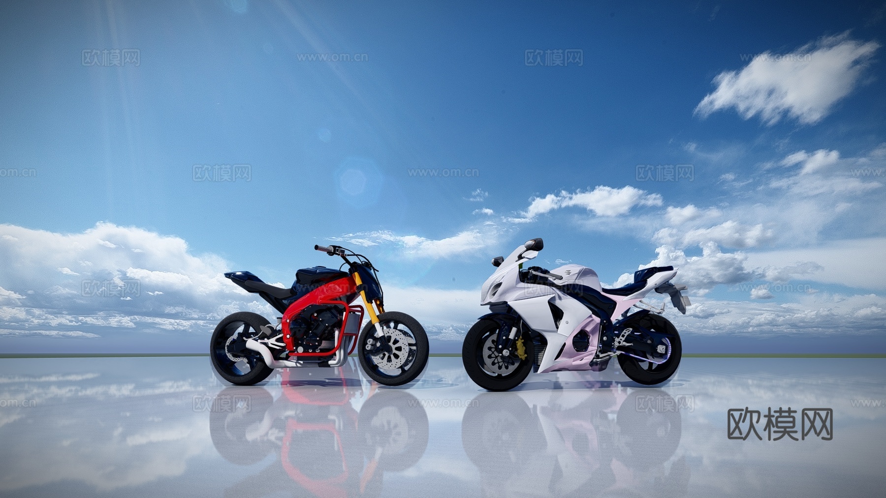 现代摩托车su模型下载