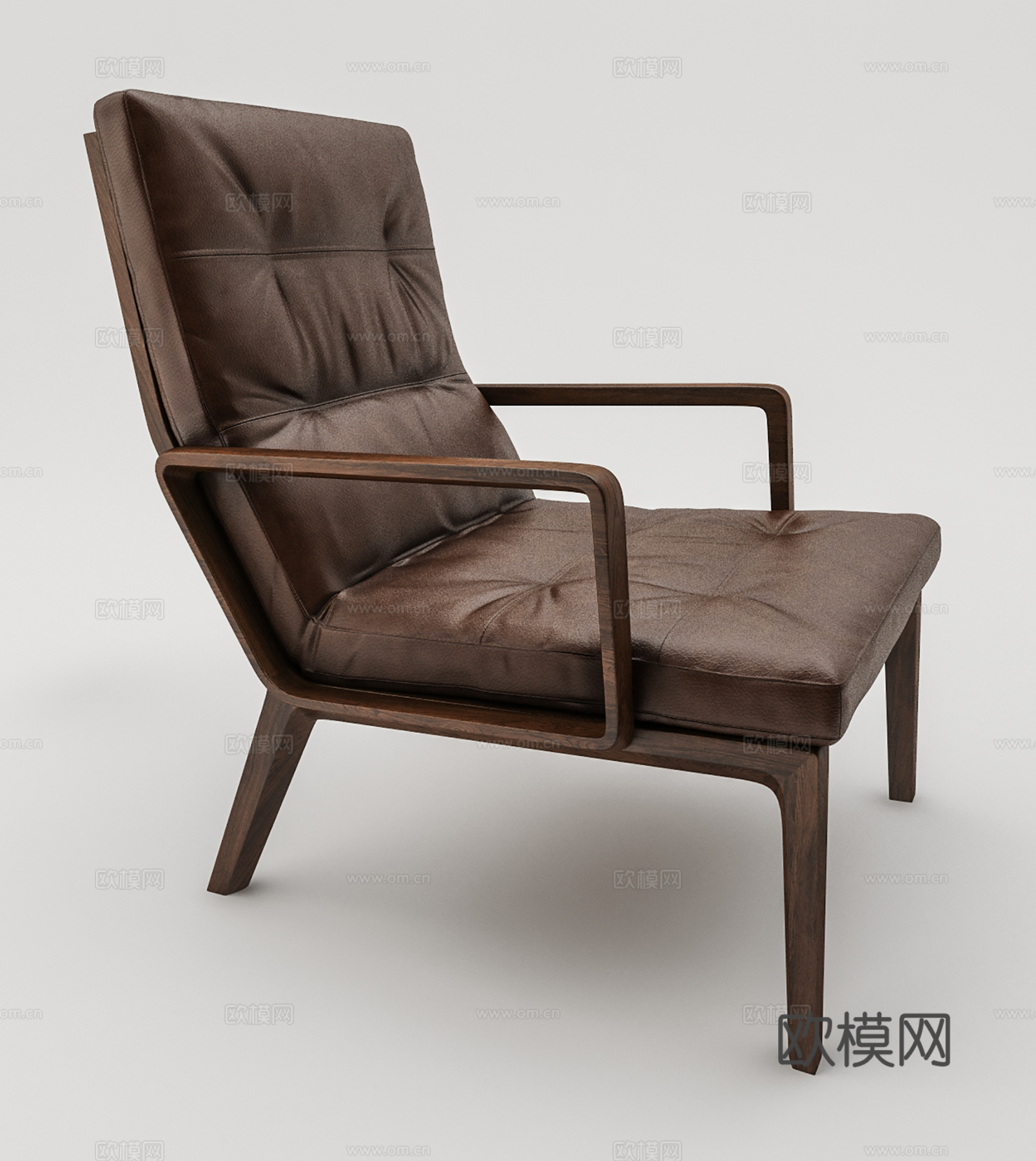 现代躺椅 休闲躺椅 皮质休闲椅3d模型