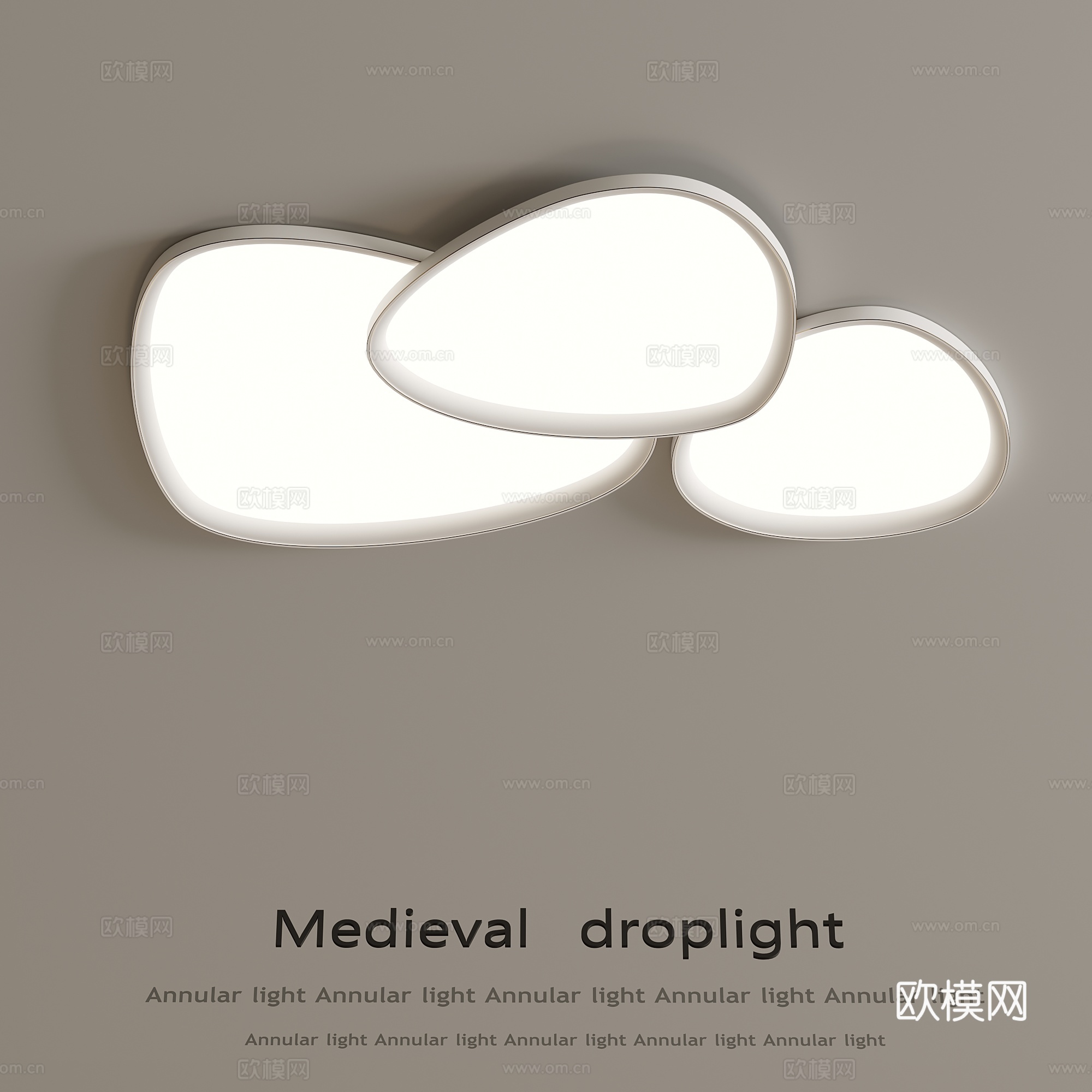 09奶油风吸顶灯3d模型
