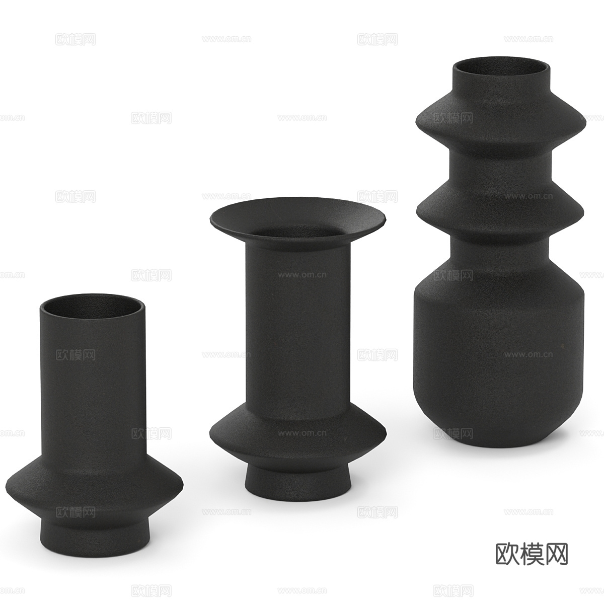新中式侘寂陶罐花瓶3d模型