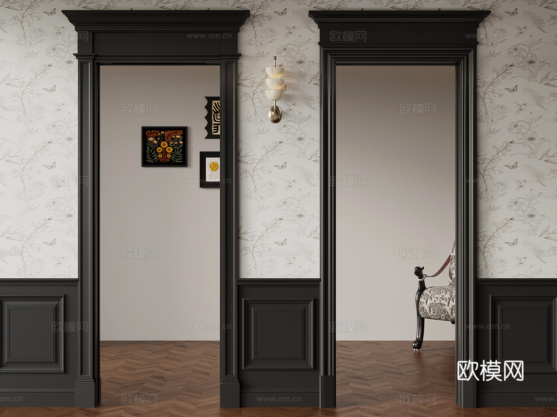 05门套 法式门套 垭口 线条3d模型