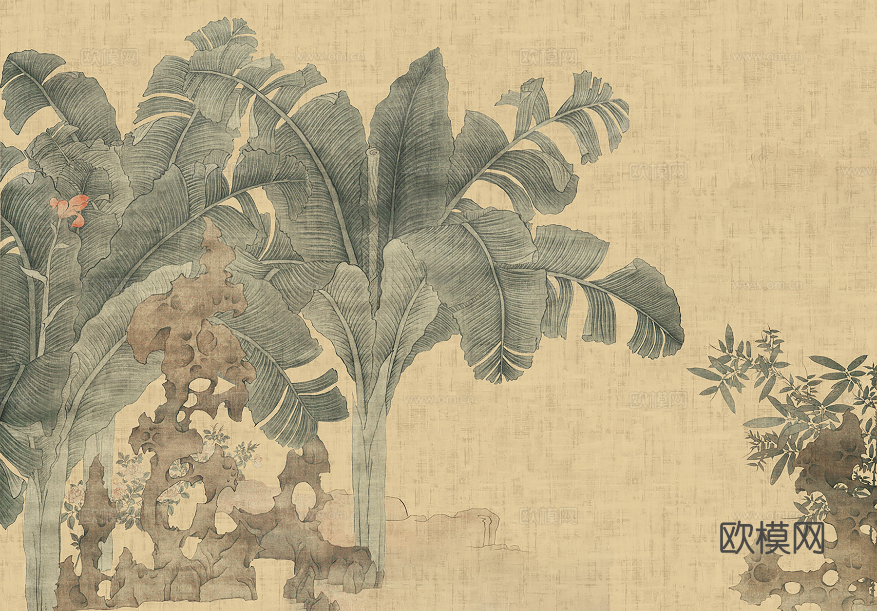 新中式中式壁纸  壁布 墙布下载