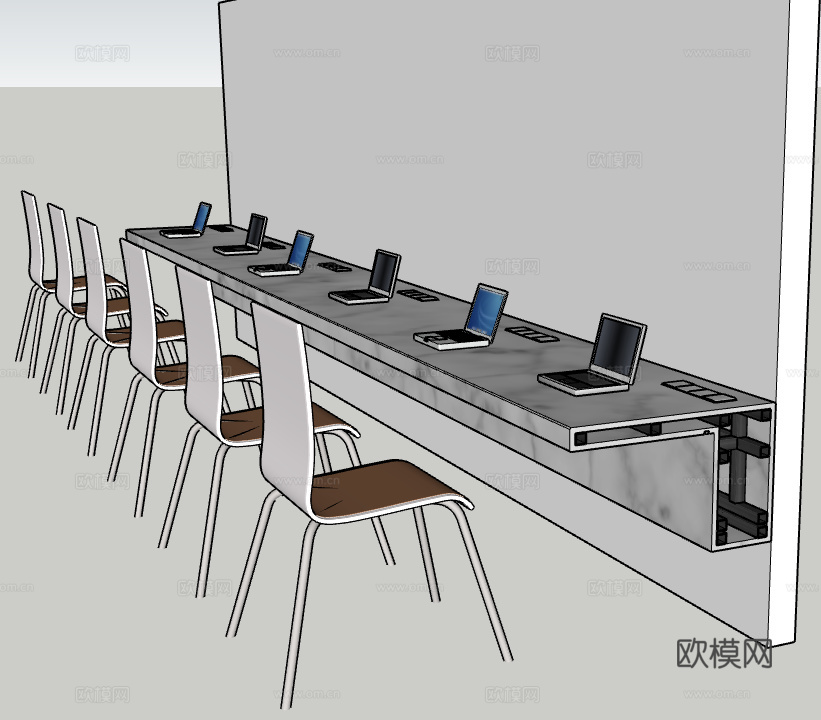 阅读书桌su模型下载
