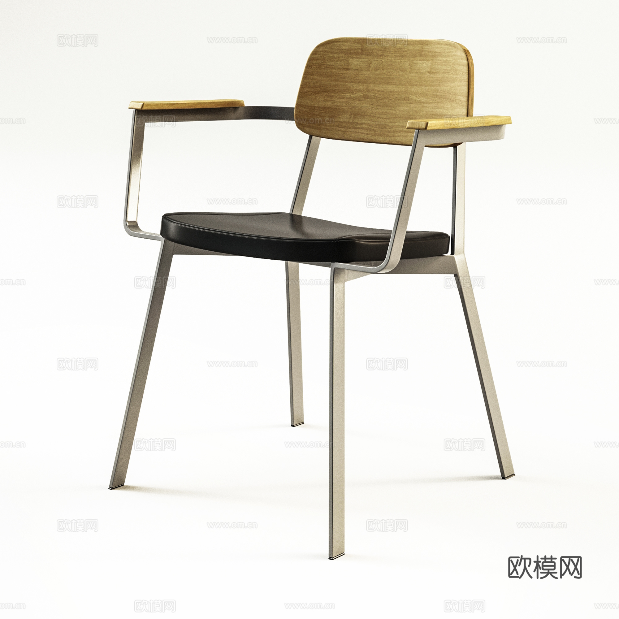 现代吧椅 铁艺吧椅 咖啡厅餐厅吧椅3d模型