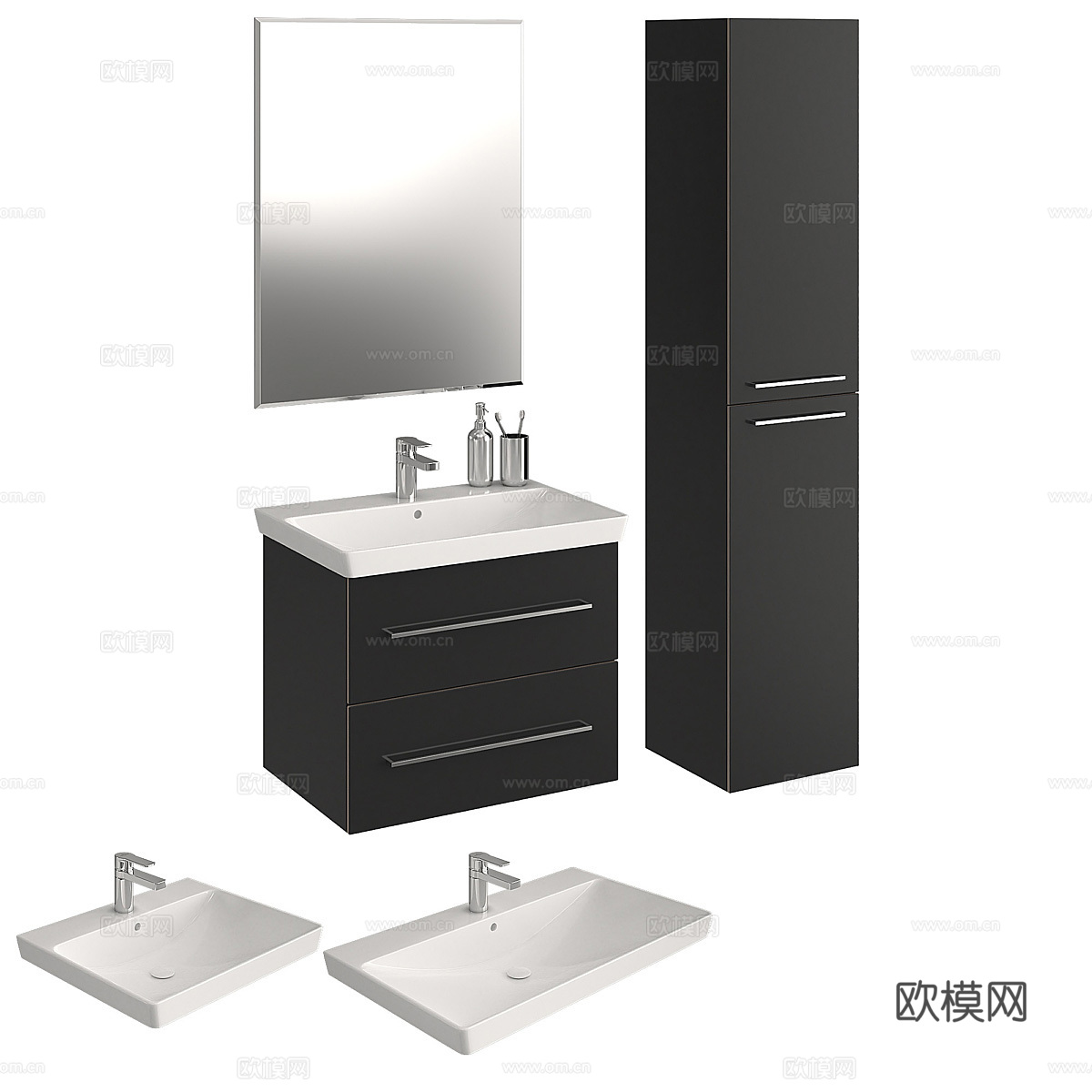 现代洗手台 洗手台3d模型