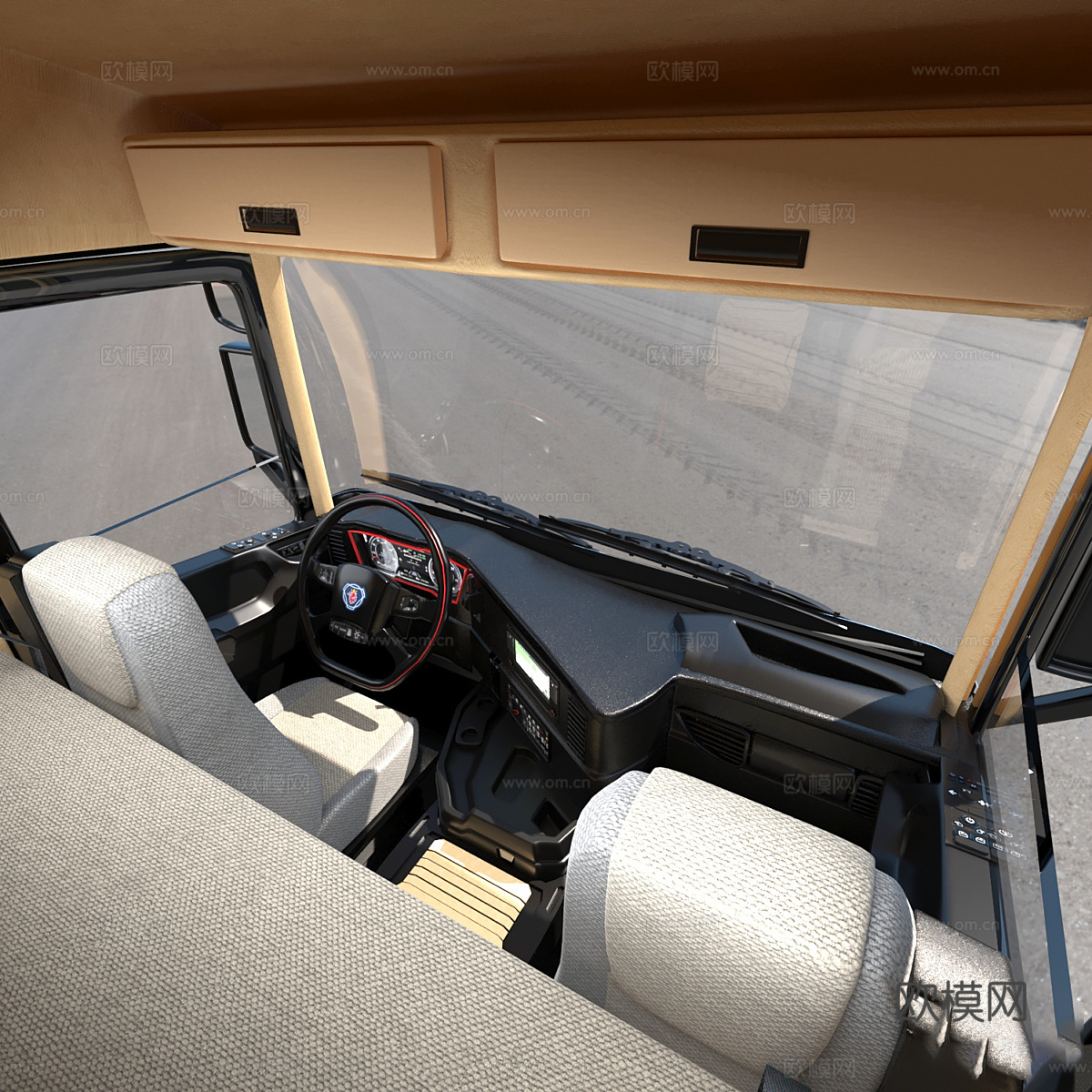 斯堪尼亚卡车 货车 车厢3d模型