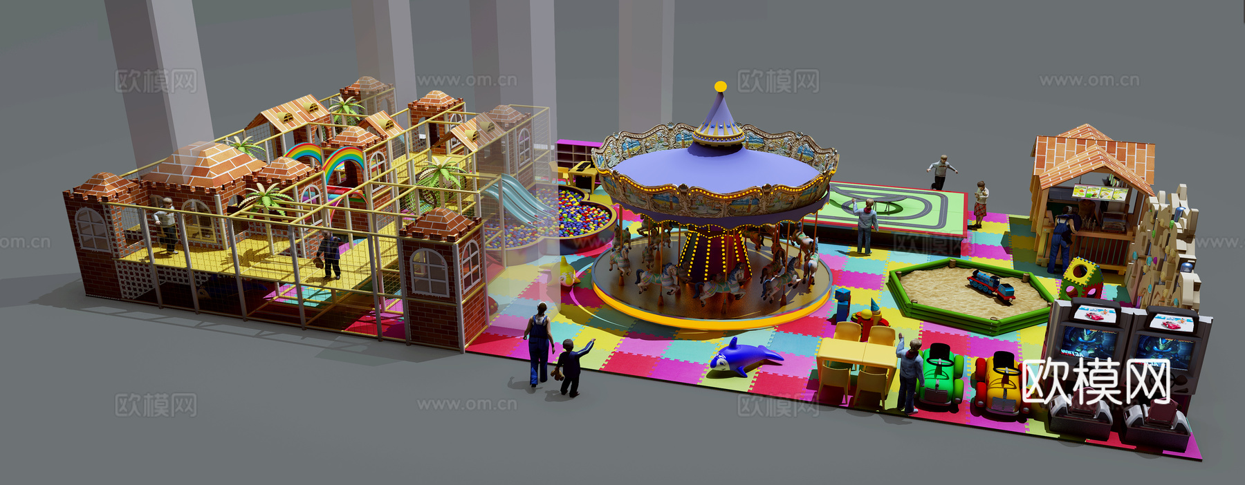 现代商场游乐场 亲子园3d模型