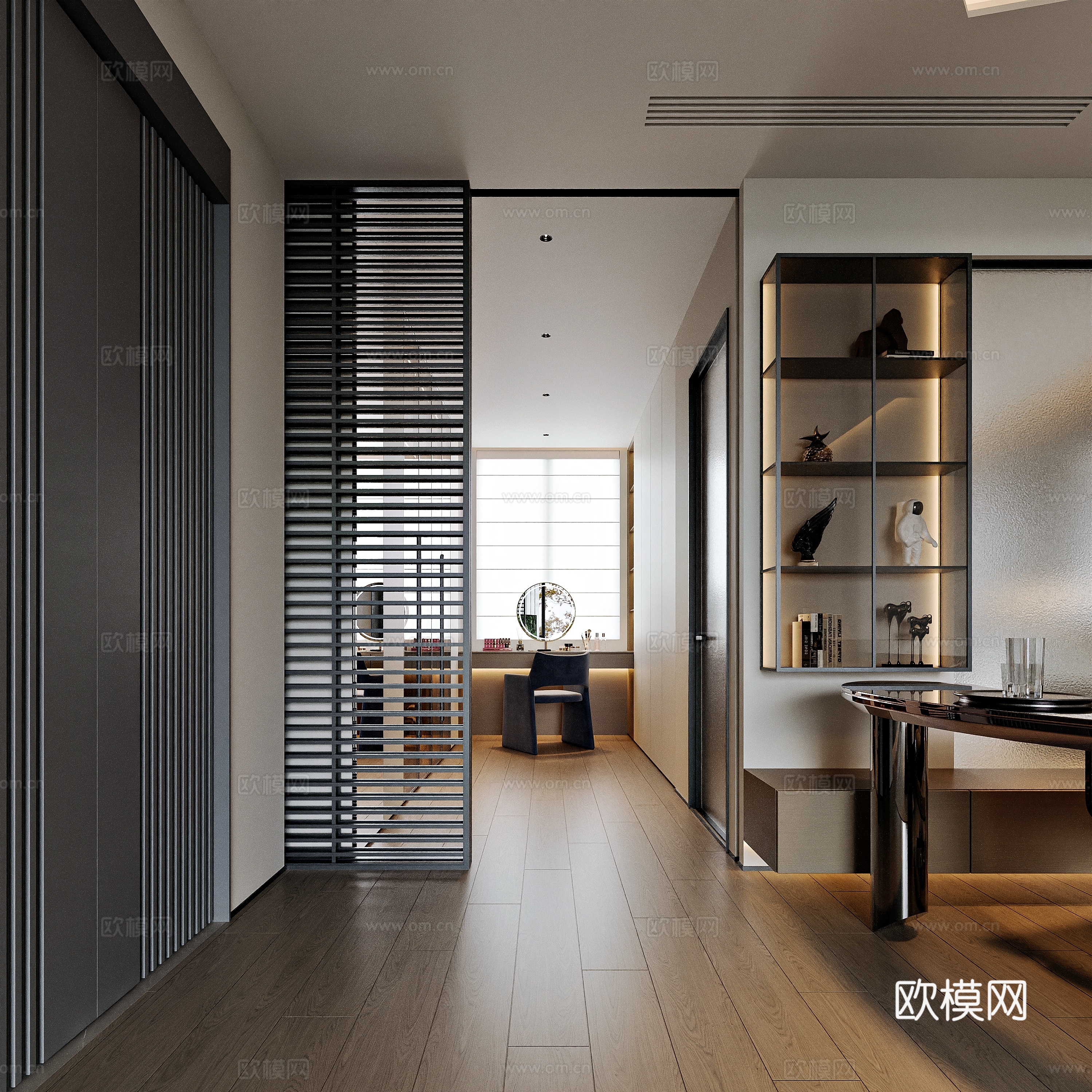 现代风格家居衣帽间3d模型