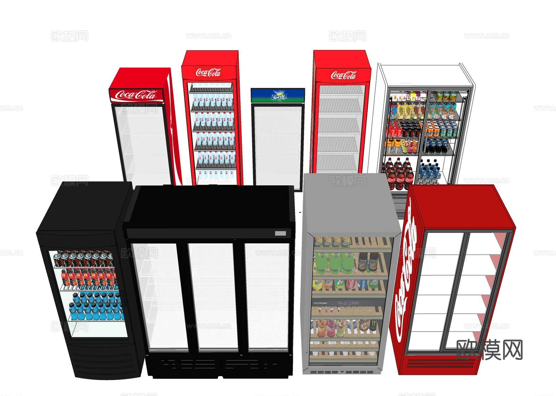 冰柜冰箱 饮料保鲜柜su模型下载