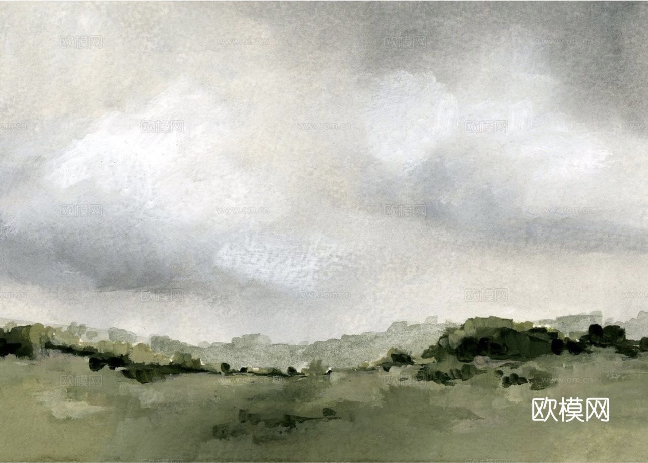 现代抽象风景油画