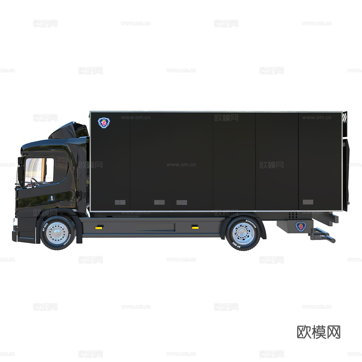 斯堪尼亚卡车 货车 车厢3d模型