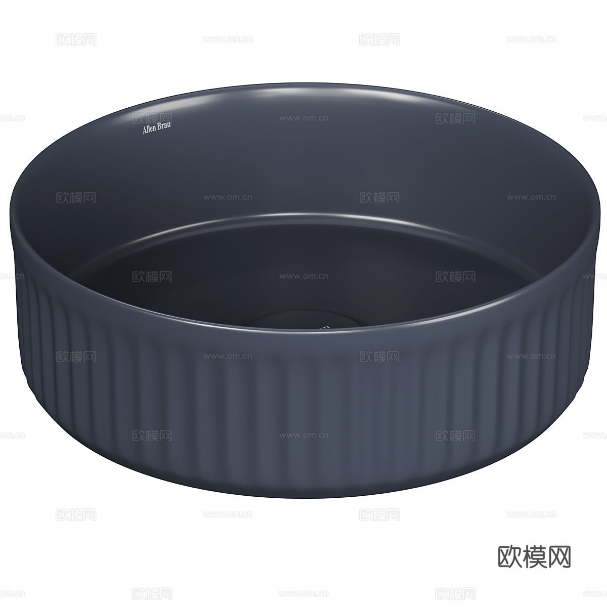 现代意式圆形陶瓷台盆 洗手盆3d模型