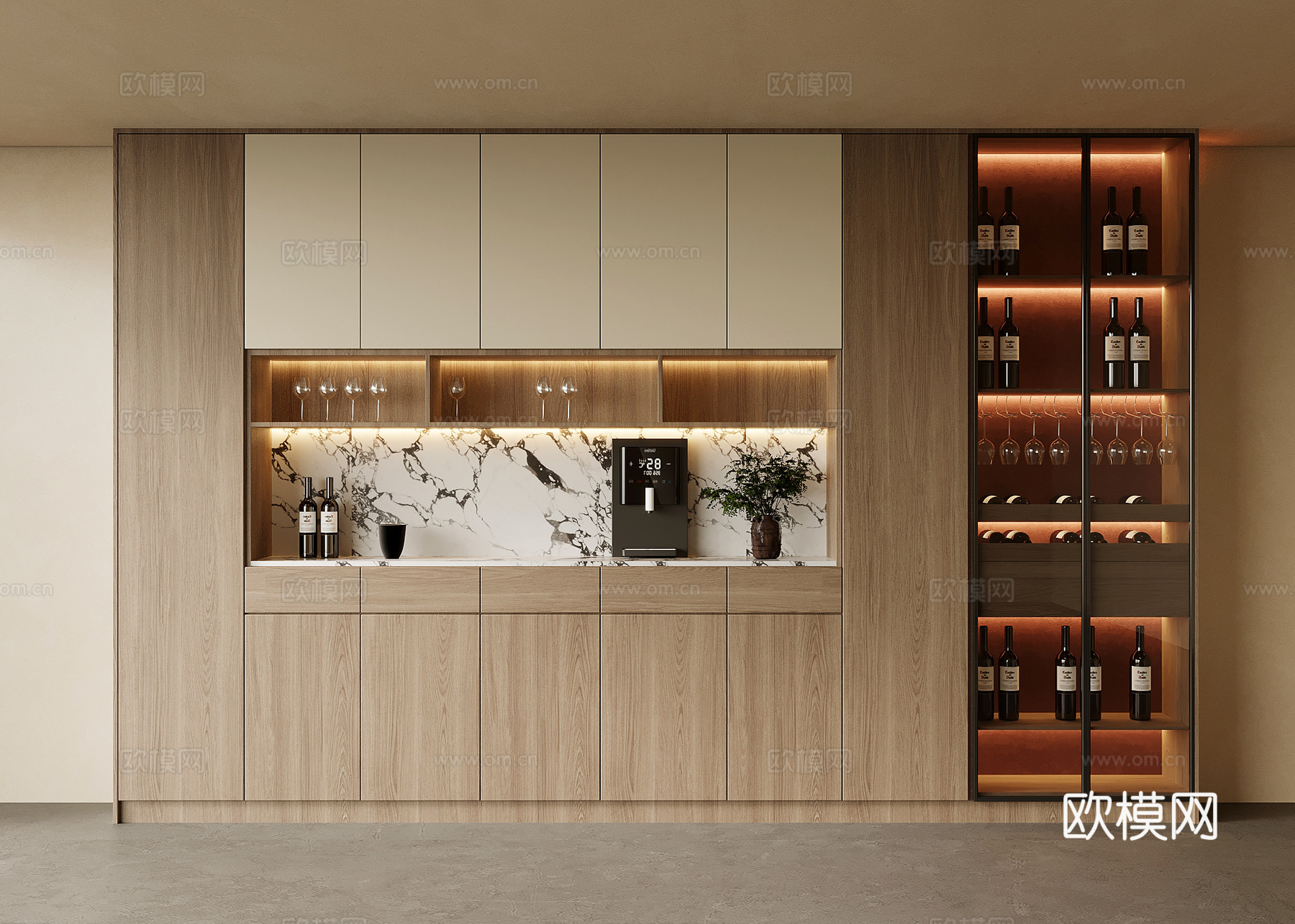 酒柜 宋式酒柜 餐边柜su模型