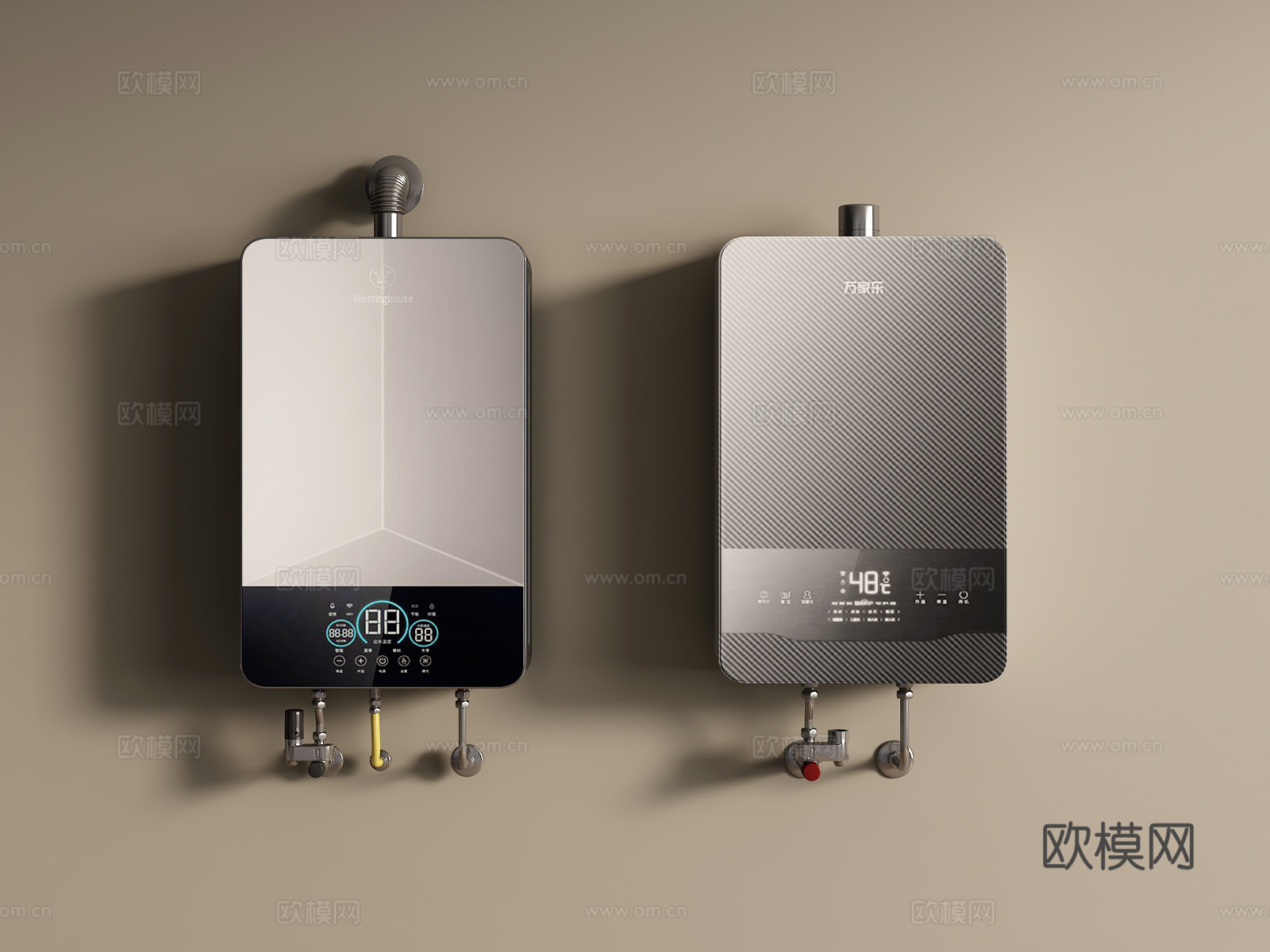 现代热水器su模型