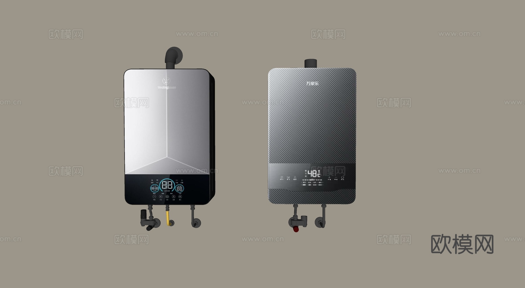现代热水器su模型