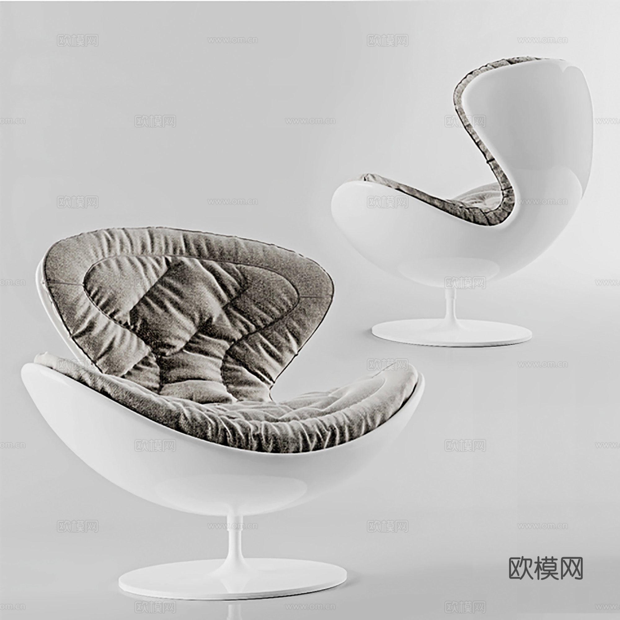现代休闲椅 布椅 书椅 单椅3d模型