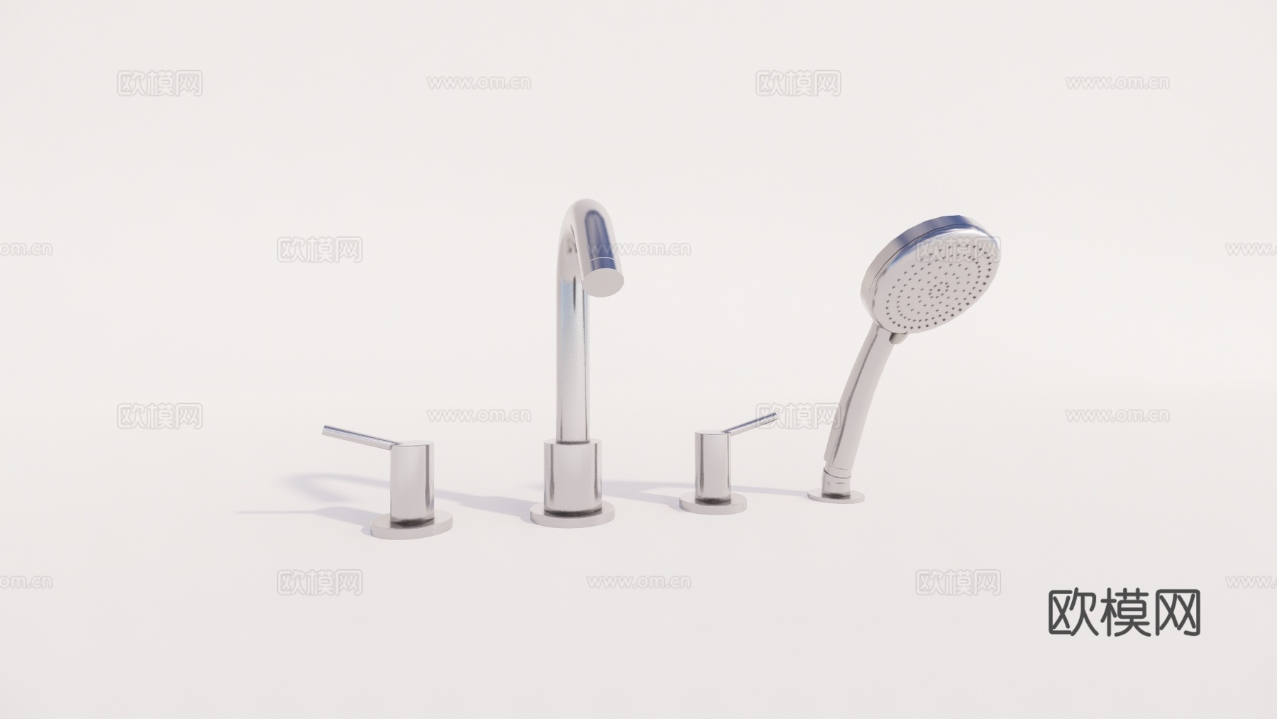 现代水龙头花洒su模型下载