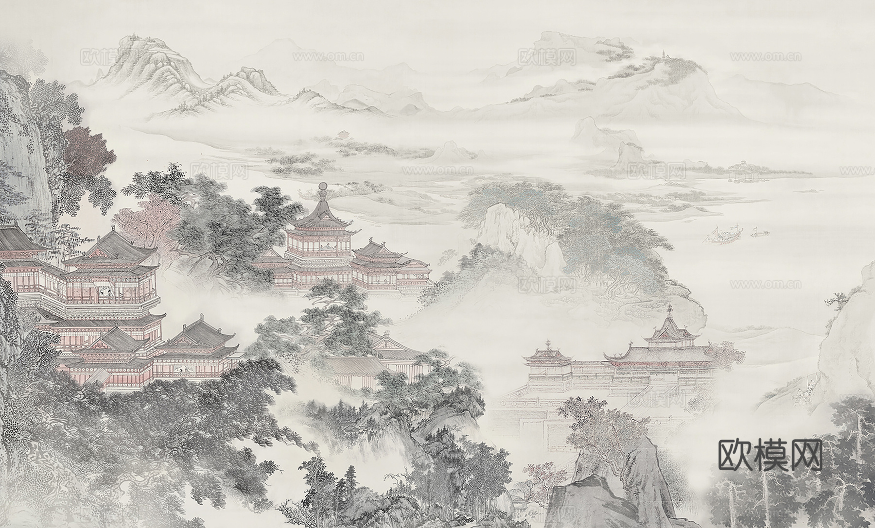 新中式中式壁纸  壁布 墙布