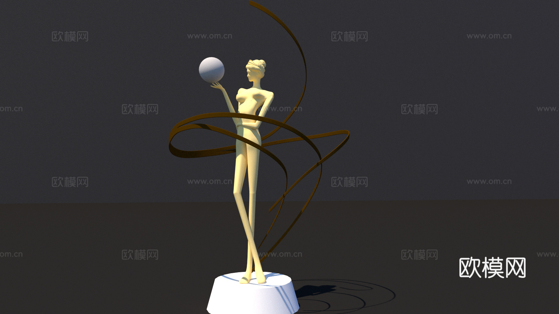 现代雕塑su下载模型