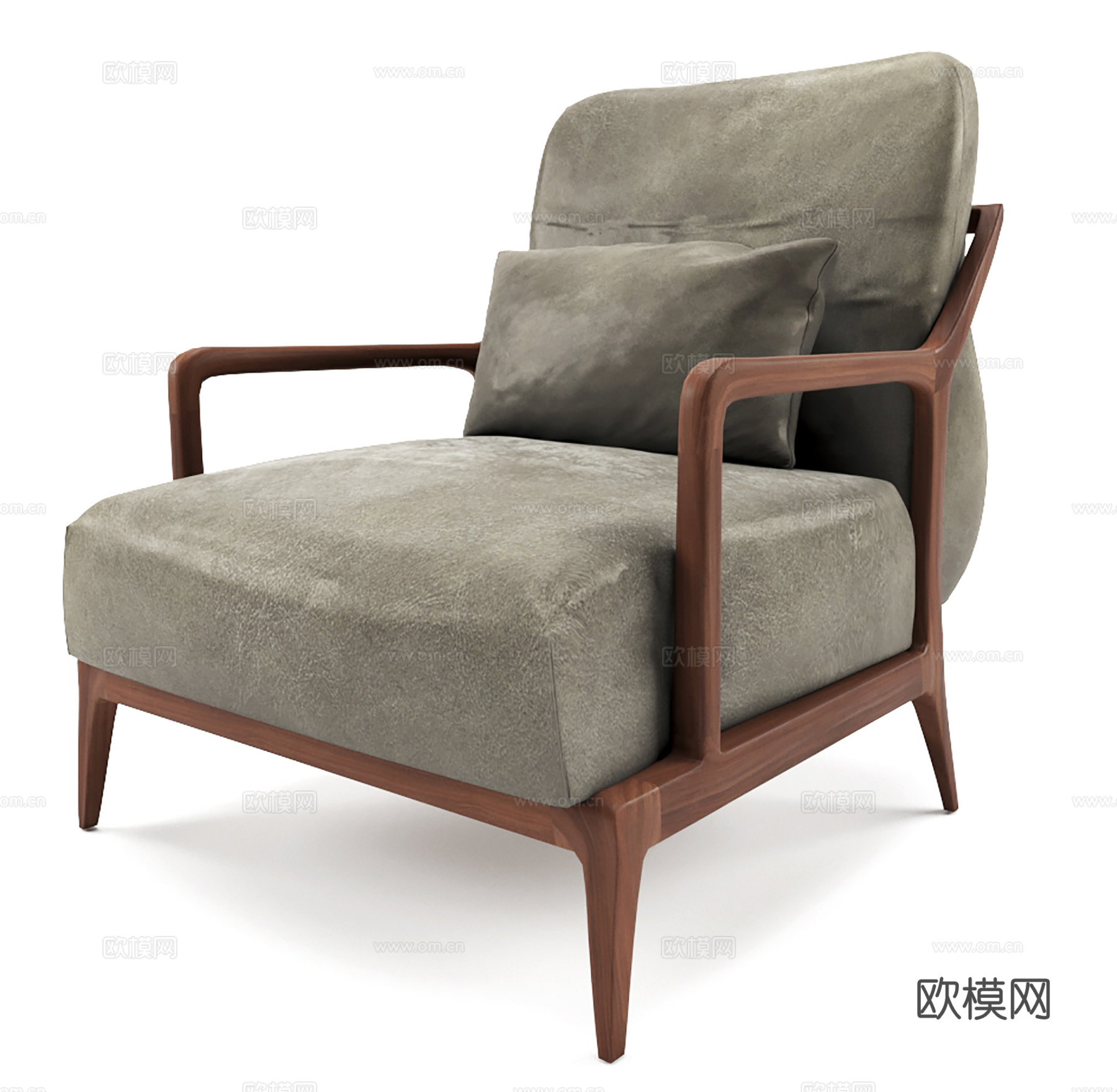 现代休闲椅 布椅 书椅 单椅3d模型