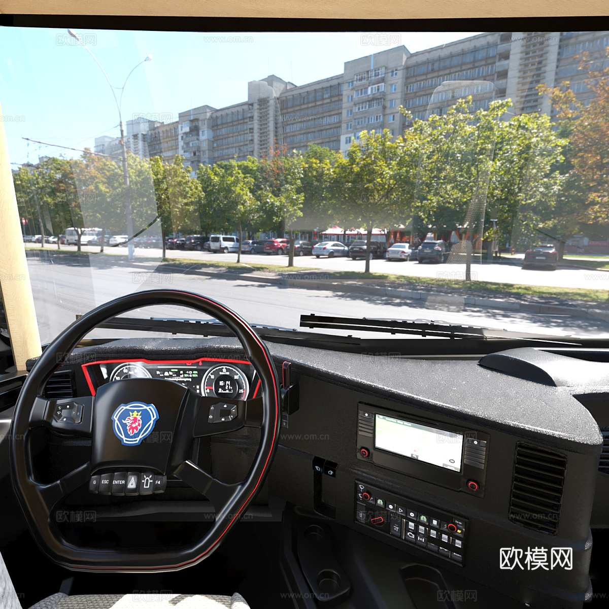 斯堪尼亚卡车 货车 车厢3d模型