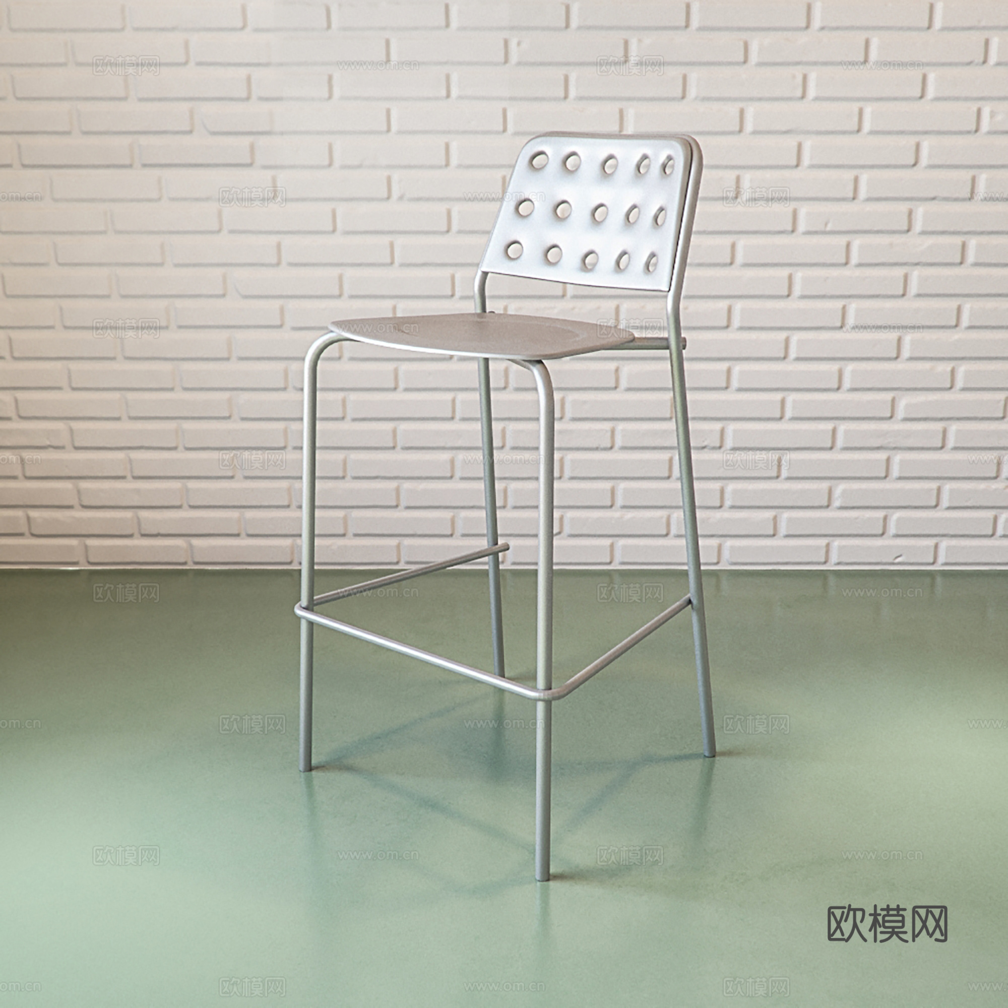 工业风吧椅 铁艺吧椅 咖啡厅餐厅吧椅3d模型