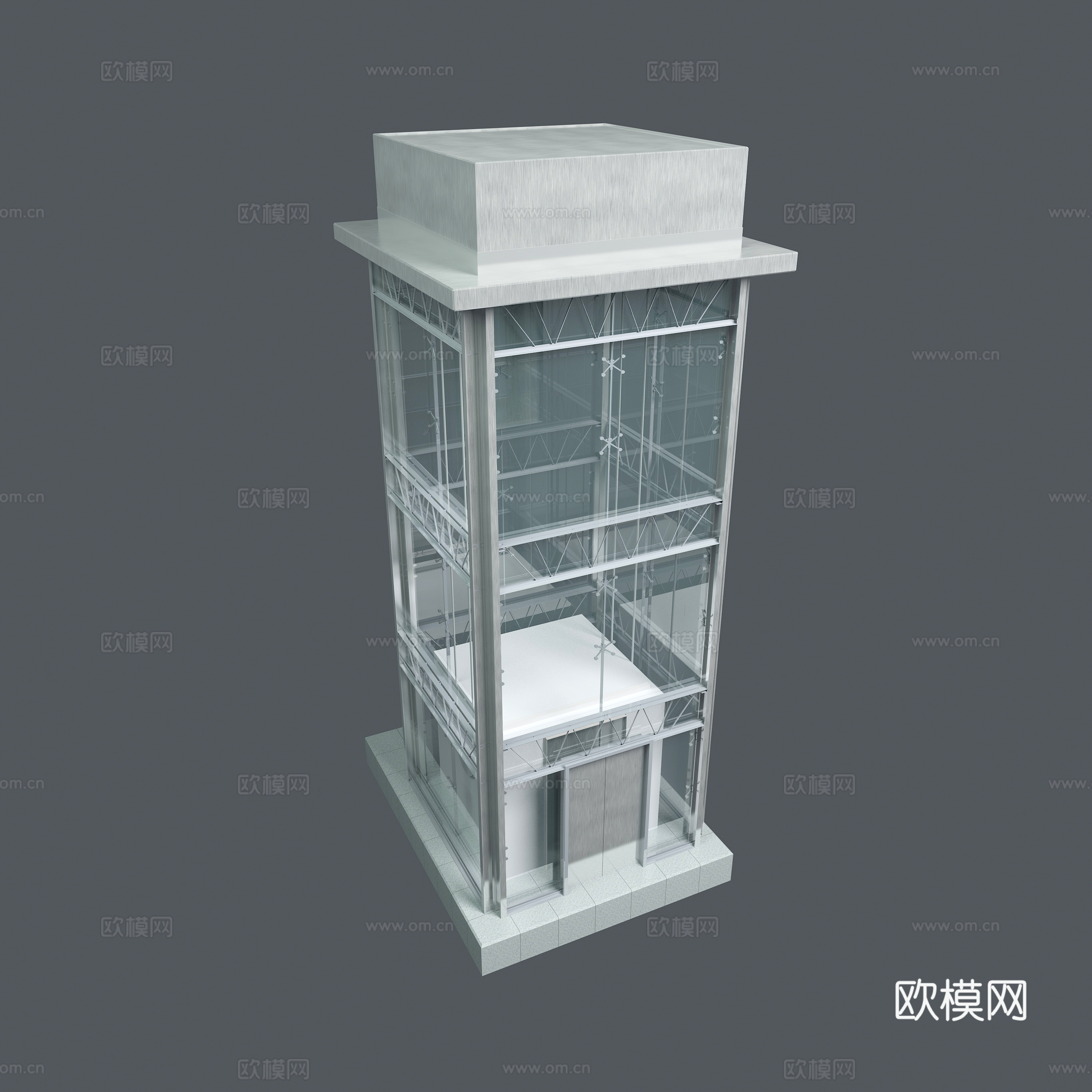 现代电梯 楼梯 二层电梯 直达电梯 观光电梯 升降电梯3d模型