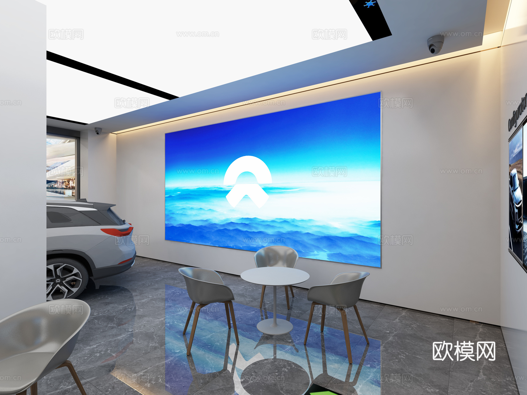蔚来4S店展厅3d模型