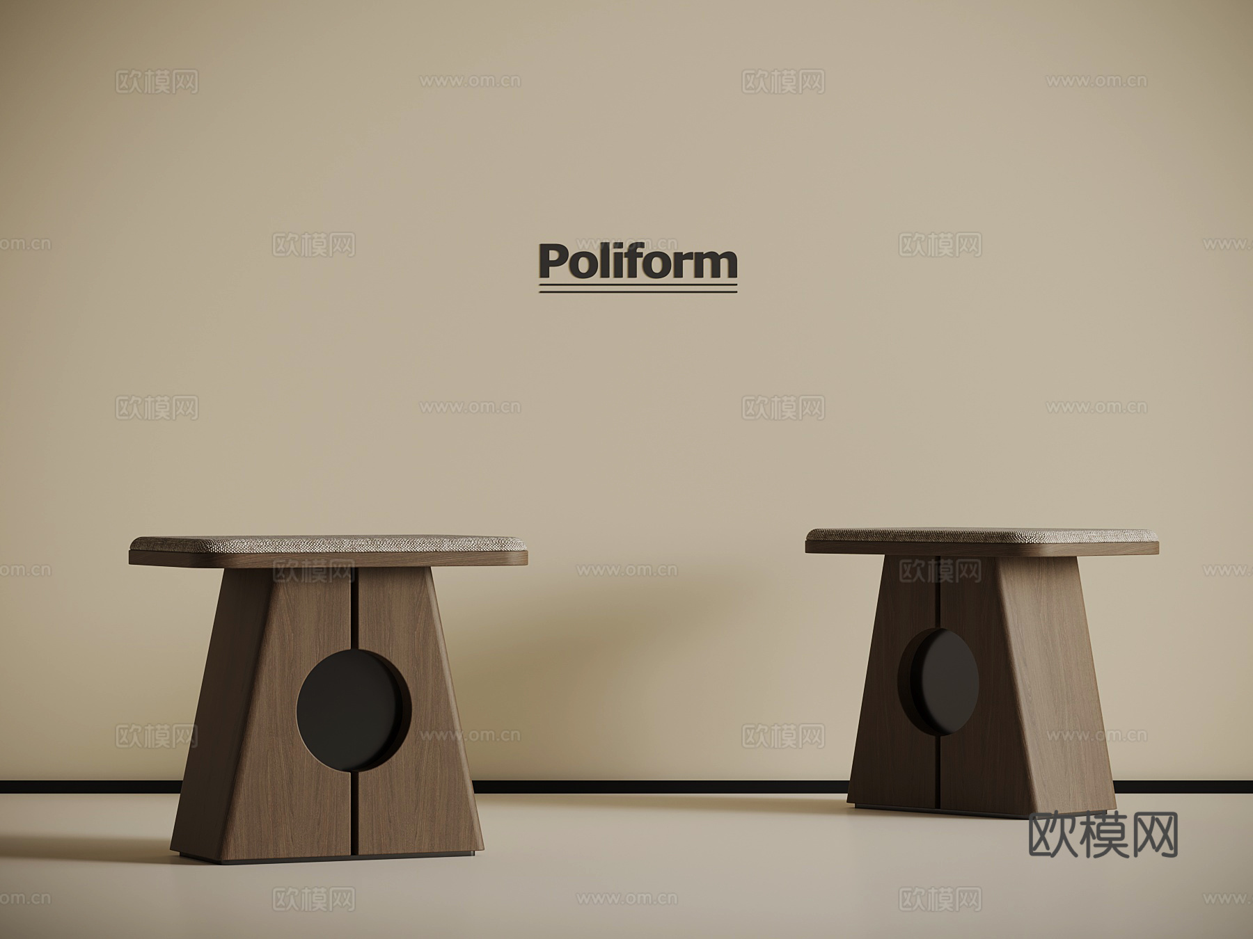 新中式凳子3d模型
