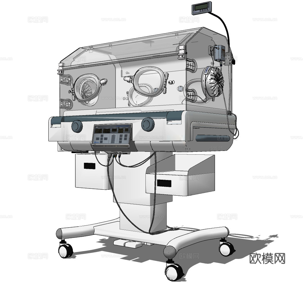 医疗设备 婴儿隔离仓su模型下载
