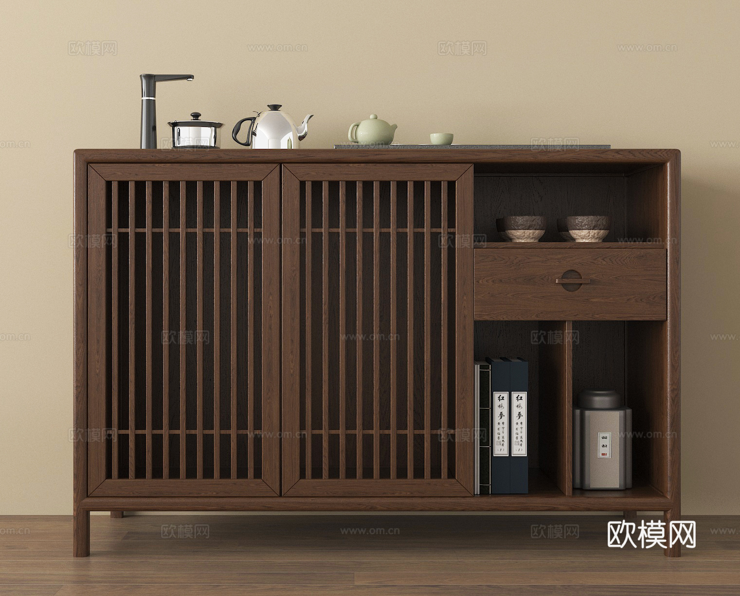 茶水柜 橱柜 餐边柜su模型