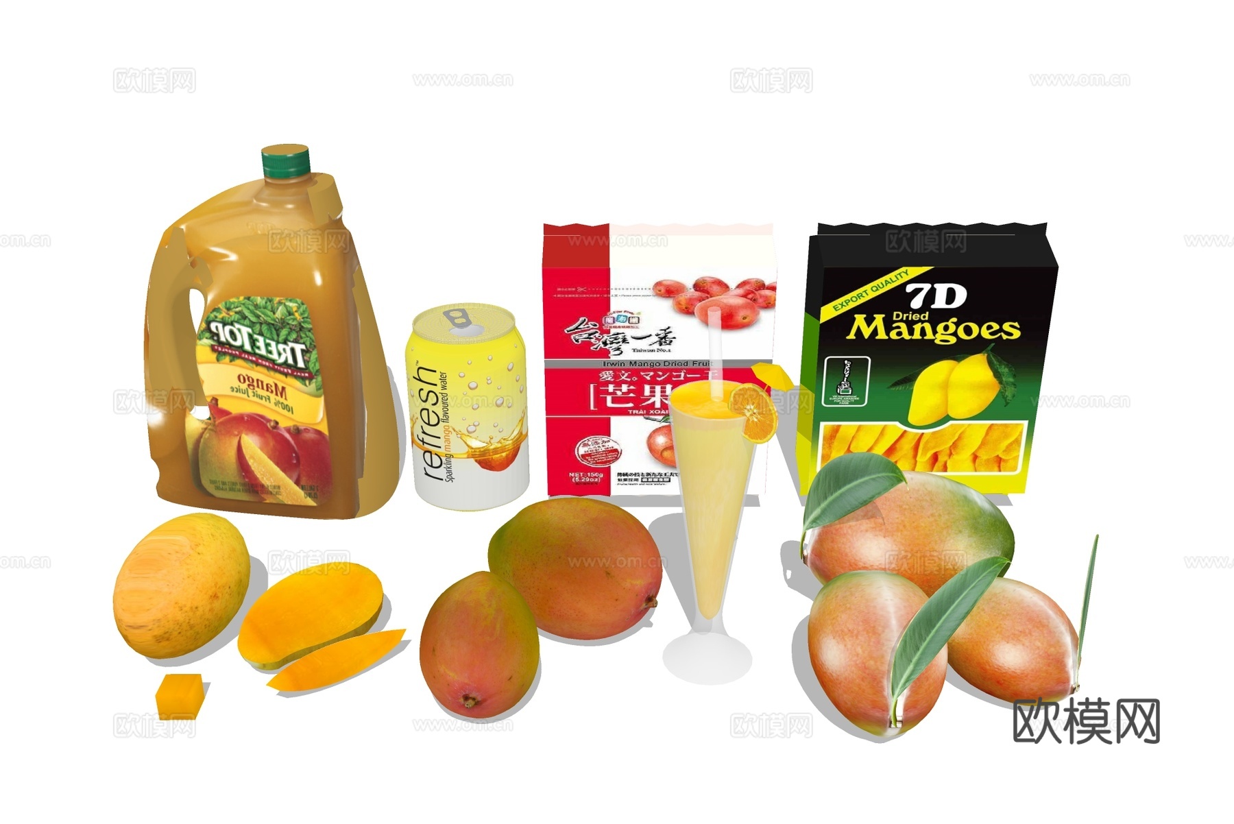 芒果水果 食物su模型下载