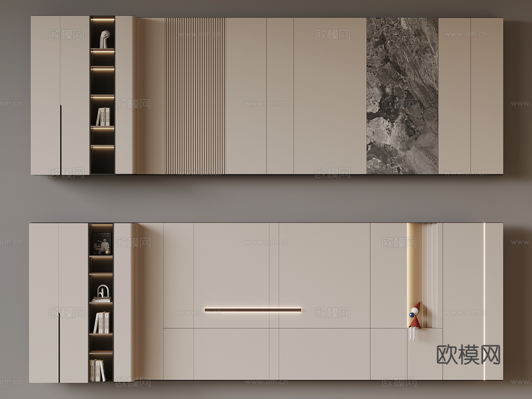 12现代沙发背景墙3d模型