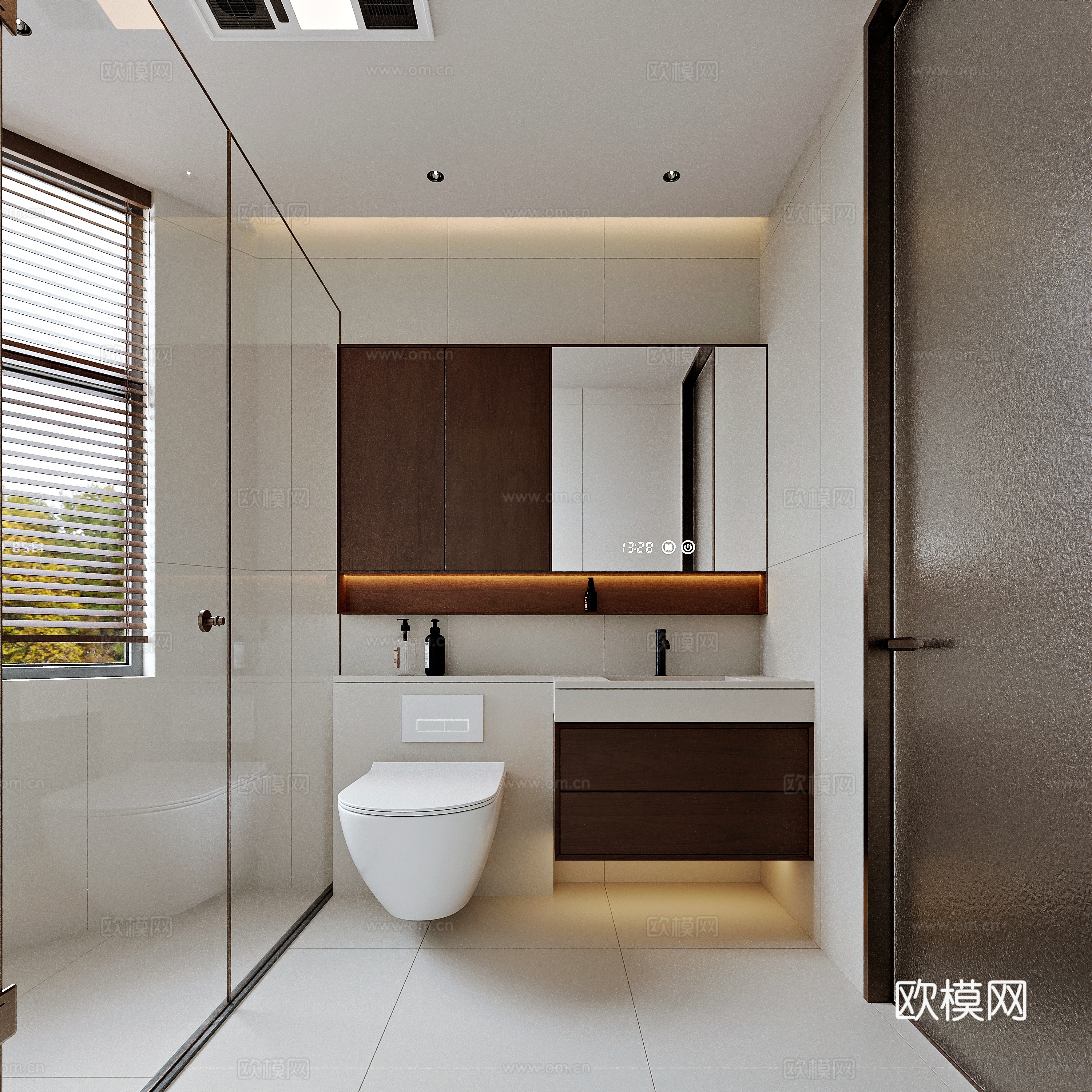 新中式风格家居卫生间3d模型