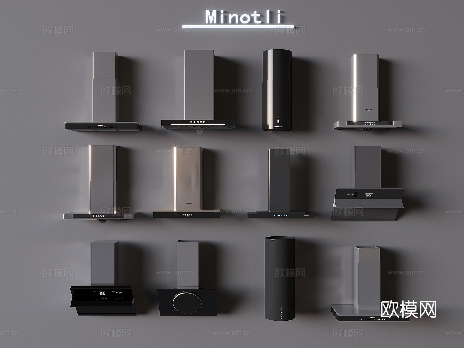 家用电器 抽烟机 油烟机3d模型