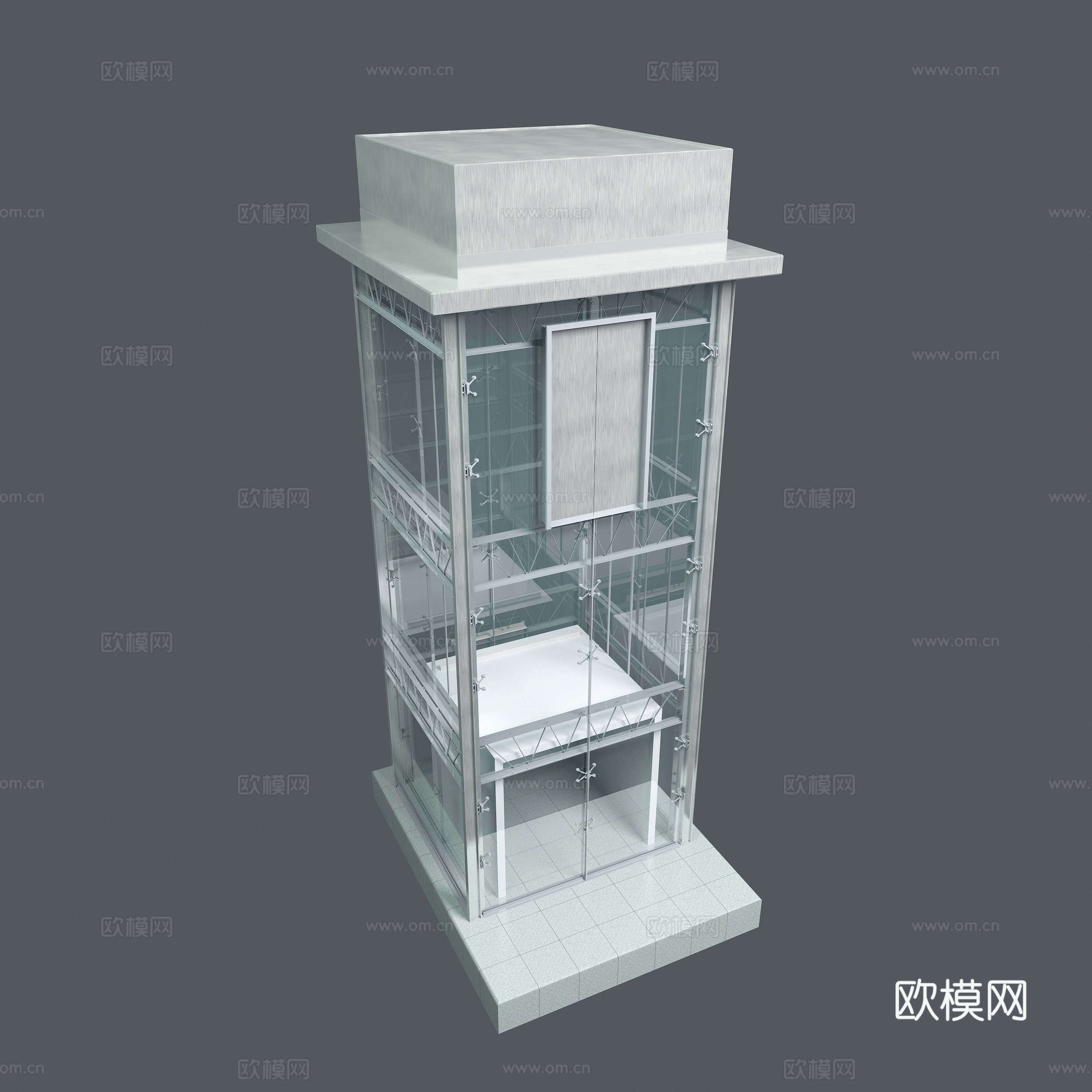 现代电梯 楼梯 二层电梯 直达电梯 观光电梯 升降电梯3d模型