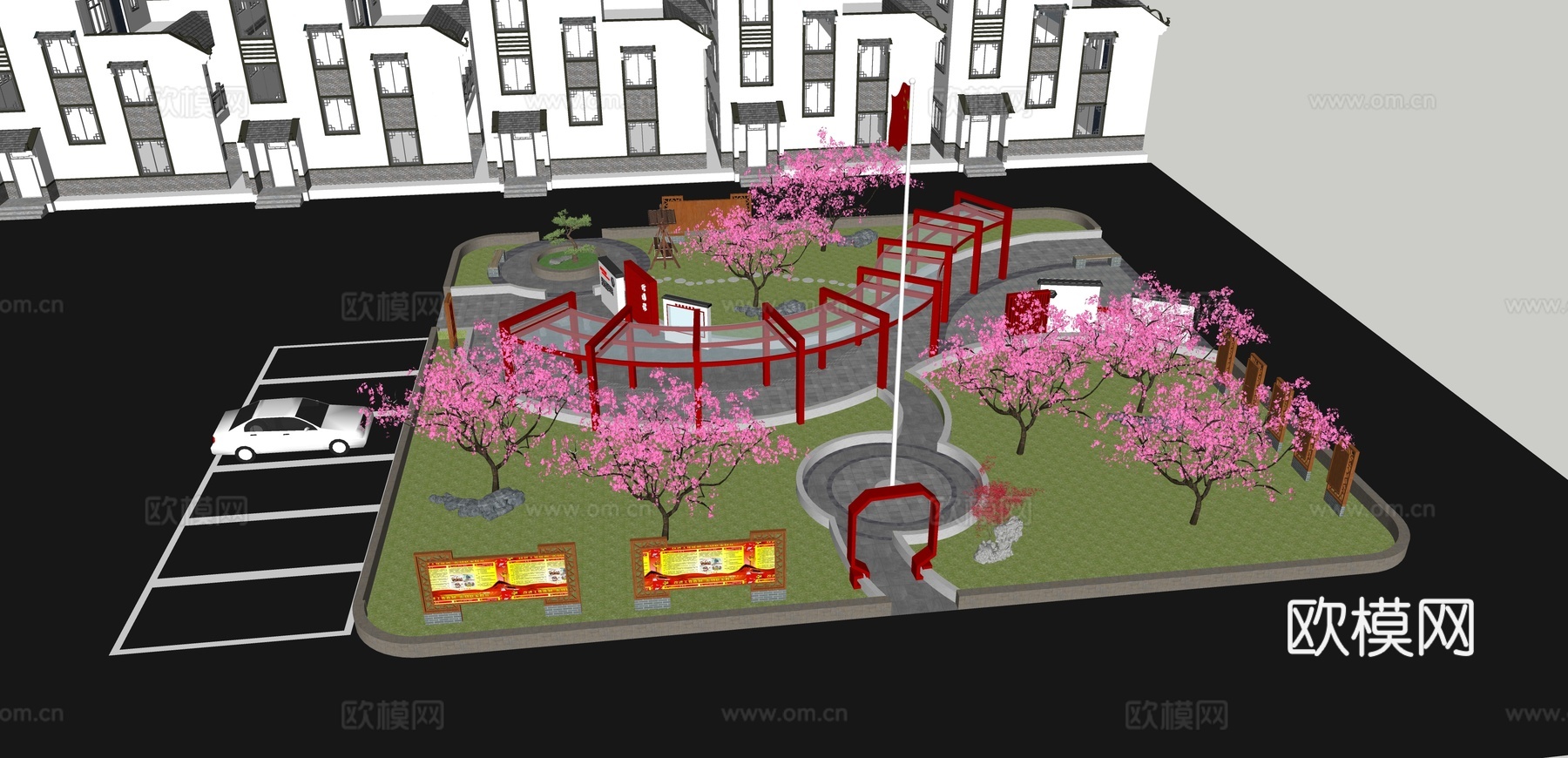 公园景观 广场景观su模型下载