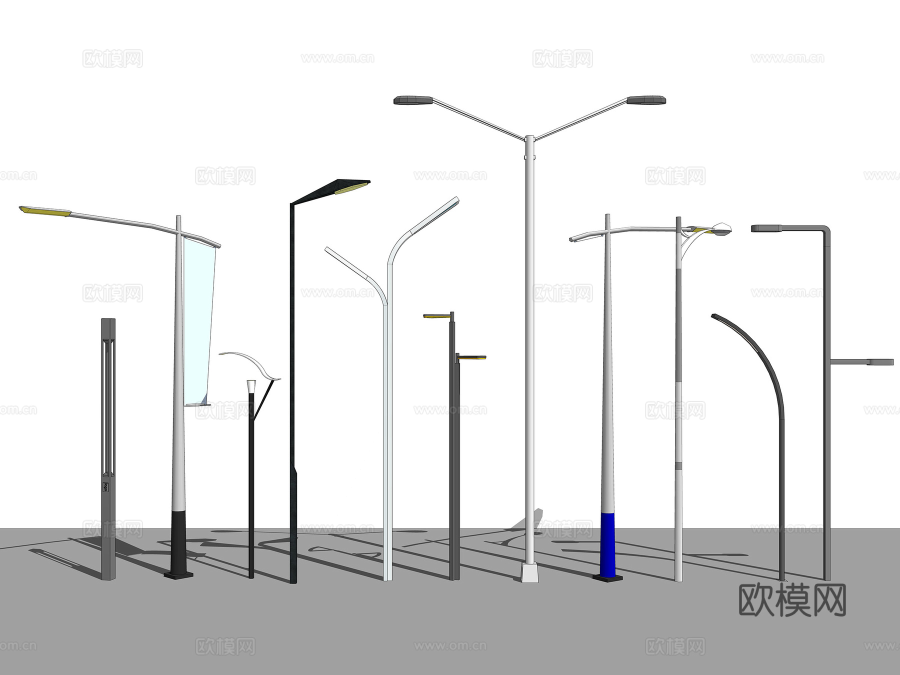 庭院路灯su模型下载
