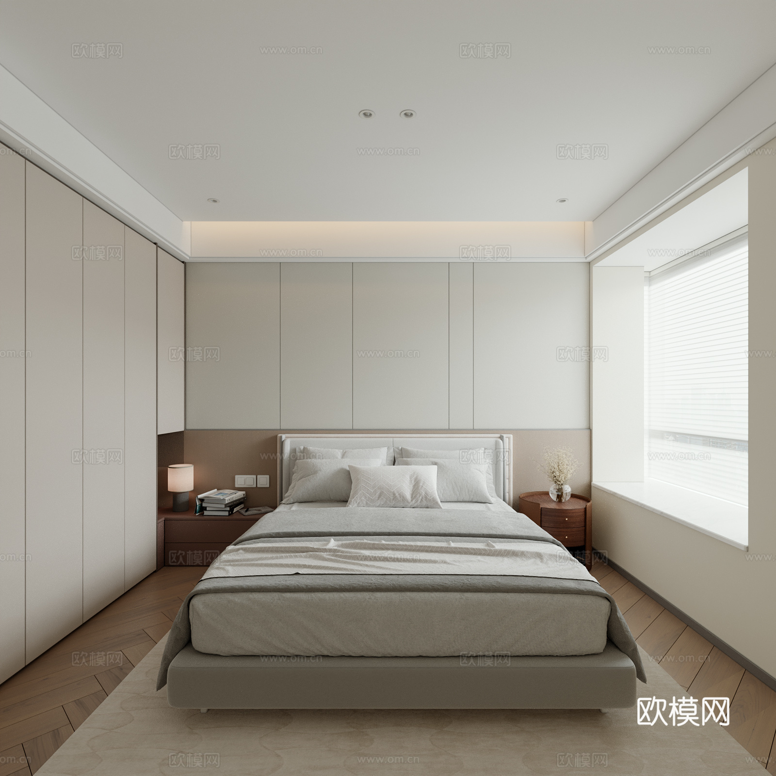 现代简约卧室3d模型