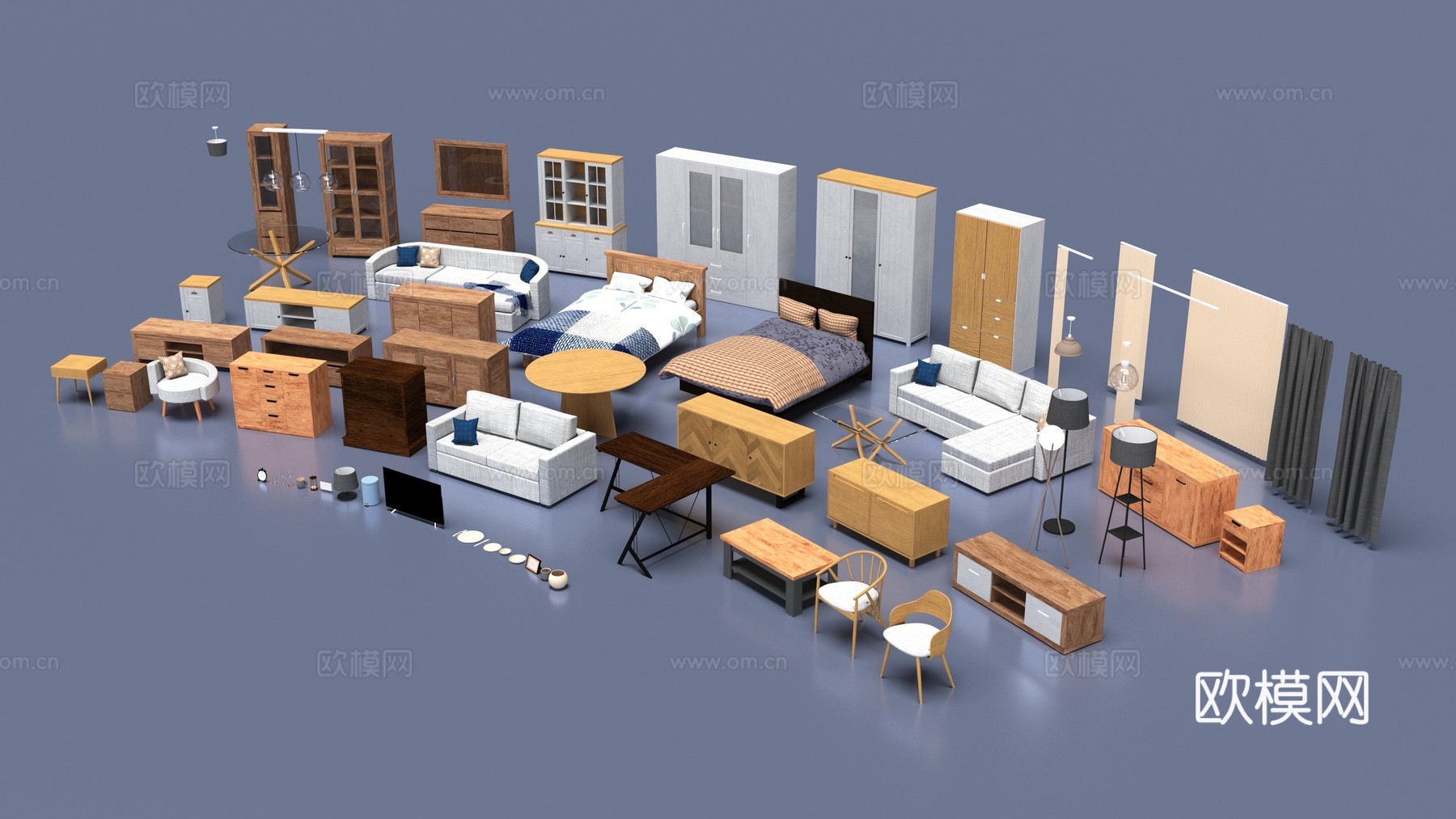 室内家具组合3d模型