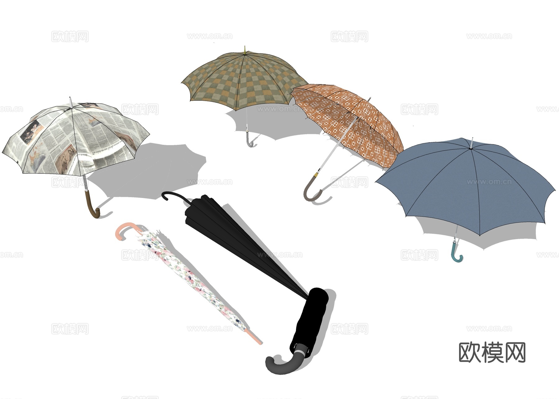 雨伞 遮阳伞su模型下载