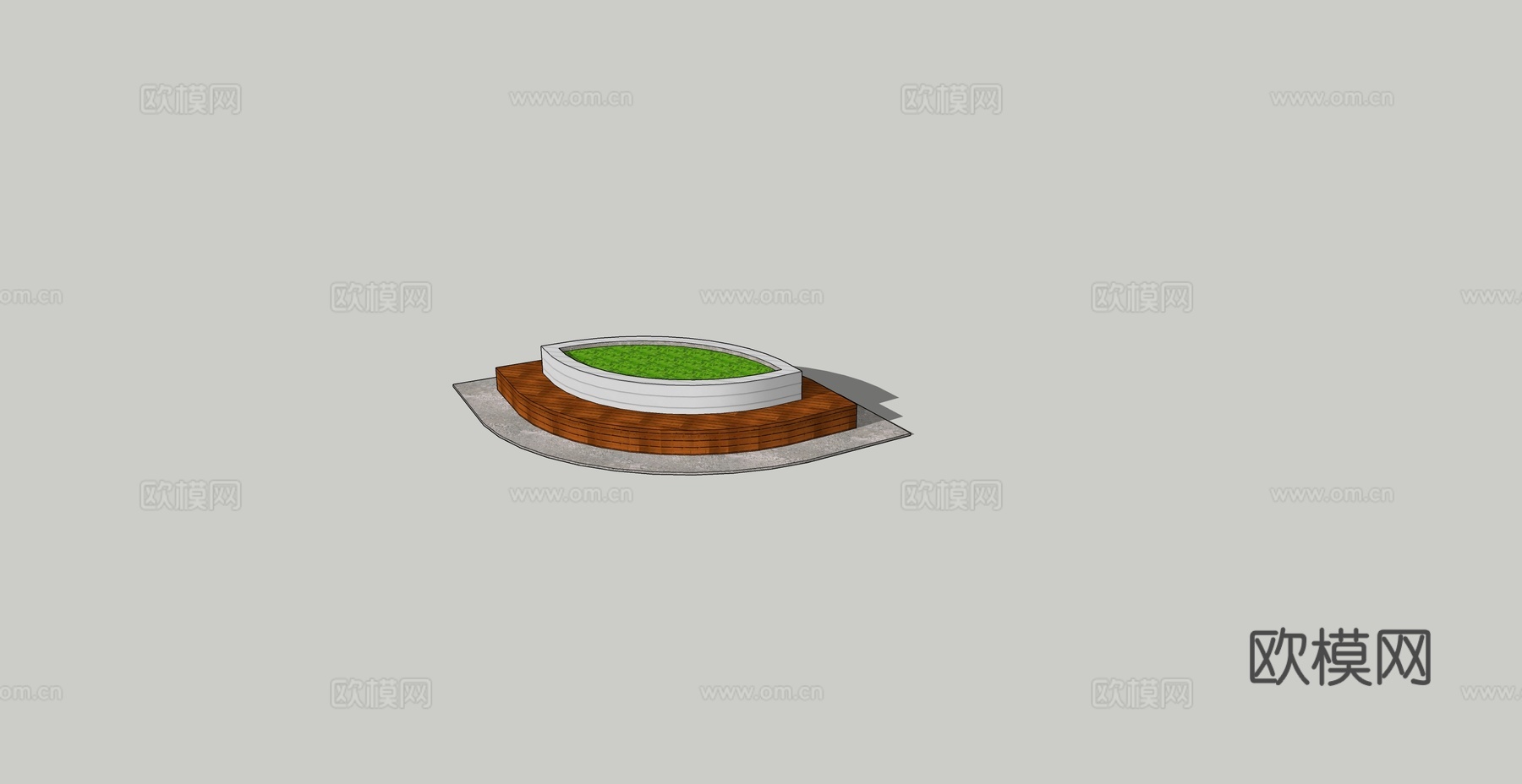 造型公园座椅su模型下载