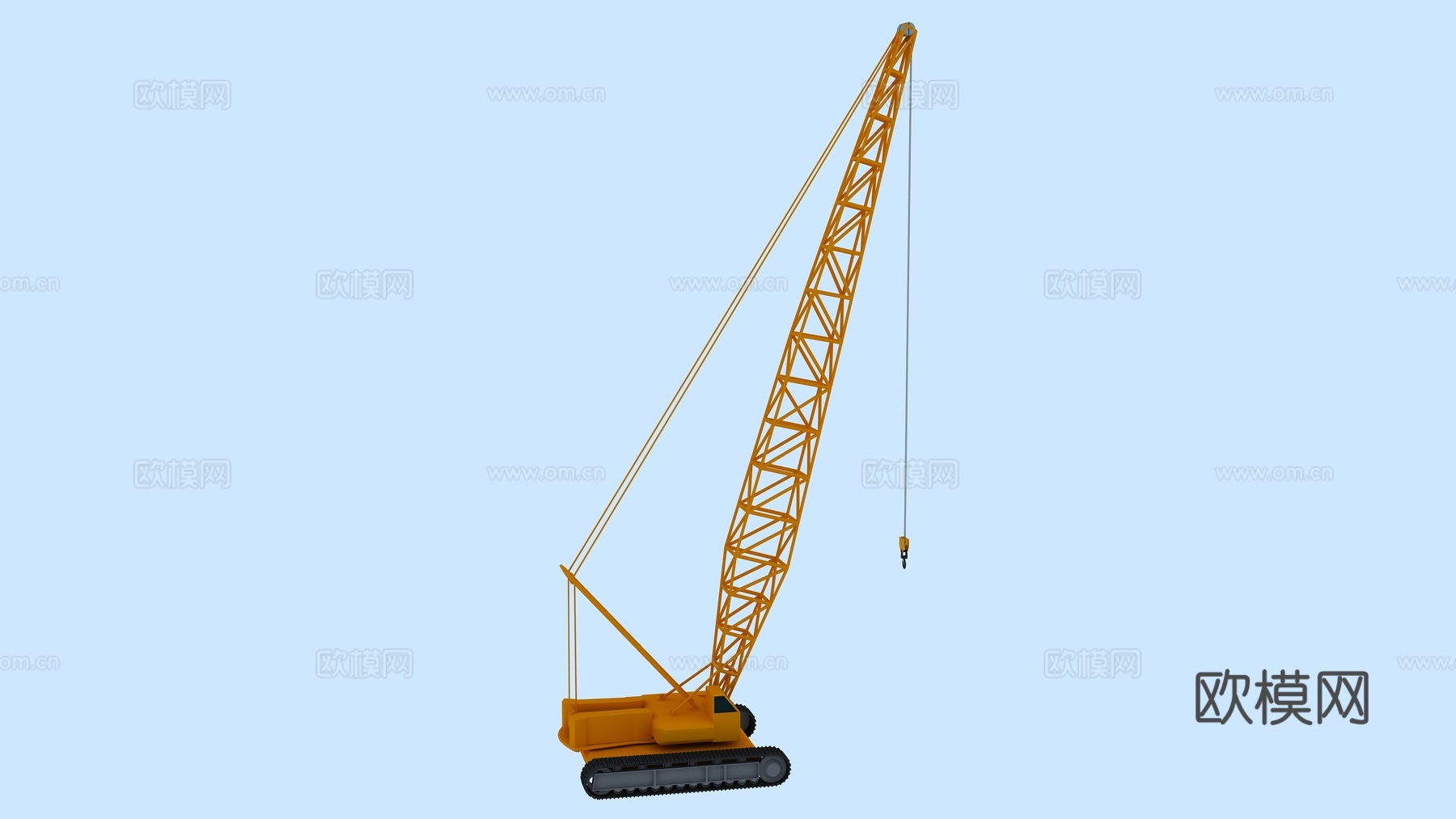 现代吊车起重机su模型下载